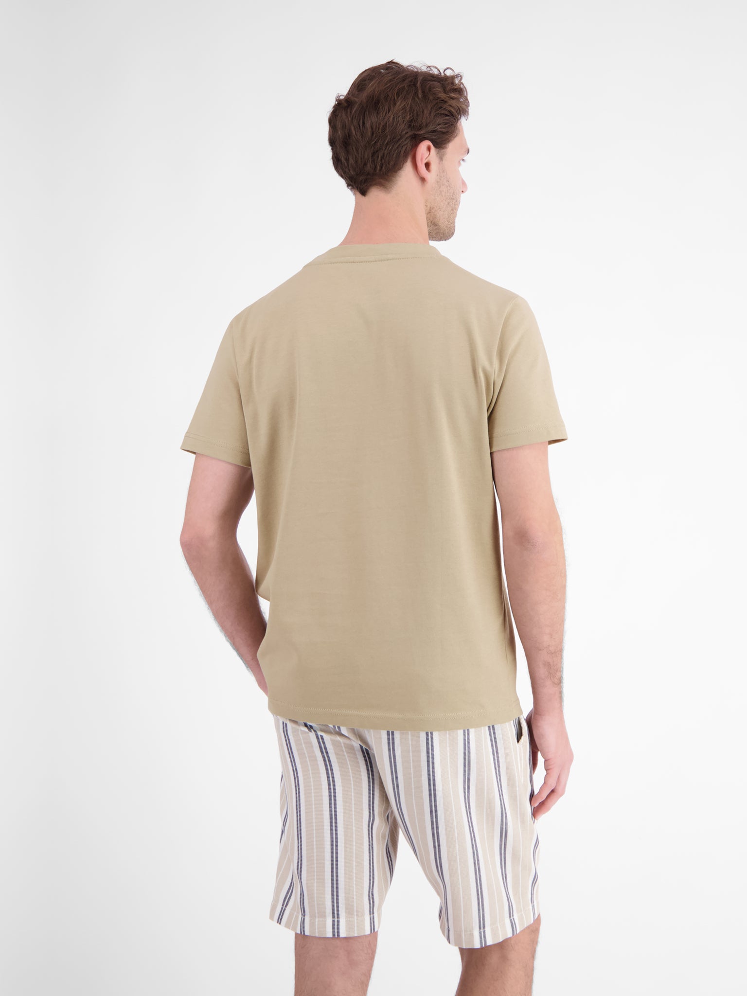 Lerros Herren T-Shirts kurz Gravel Beige
