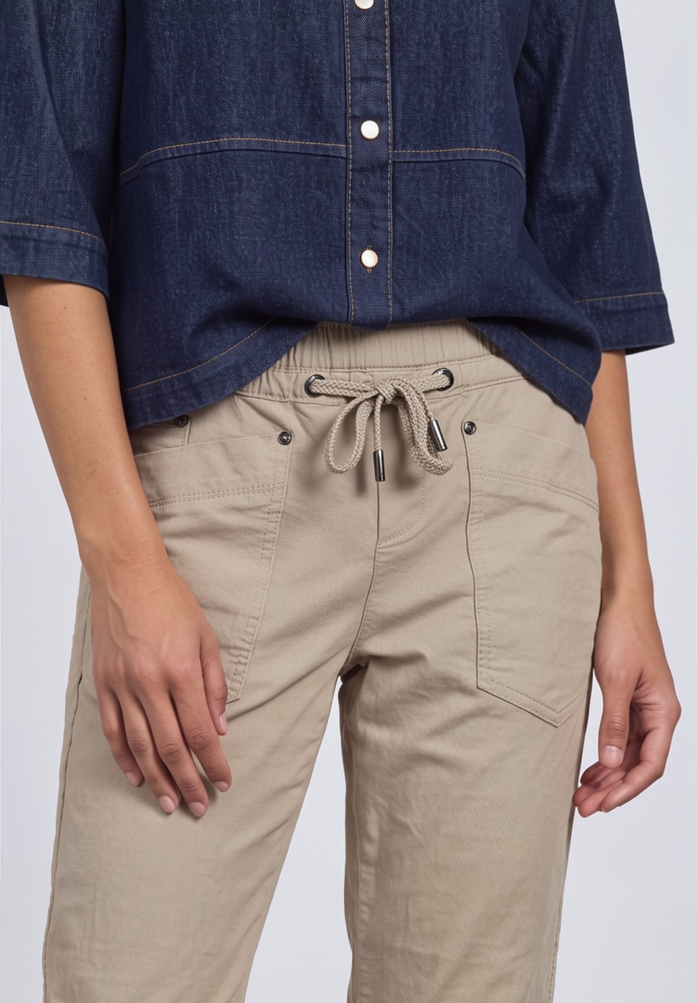 Street One Damen Hosen Fading Sa