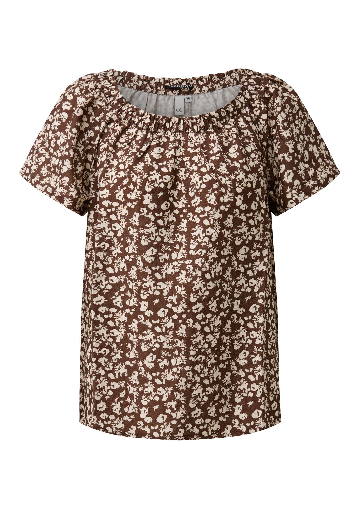 QS by S.Oliver Damen Blusen kurz Brown