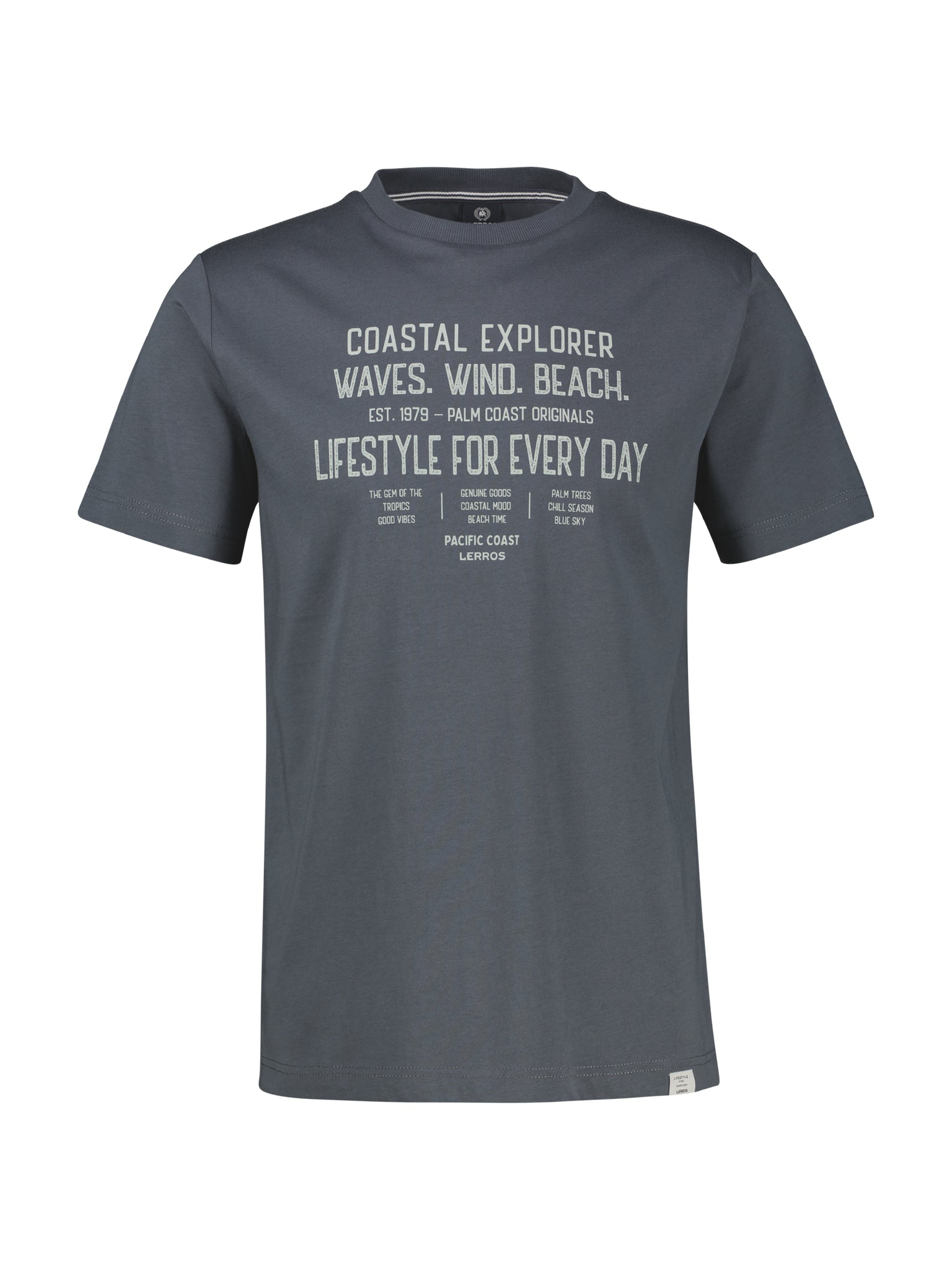 Lerros Herren T-Shirts kurz Lava Grey