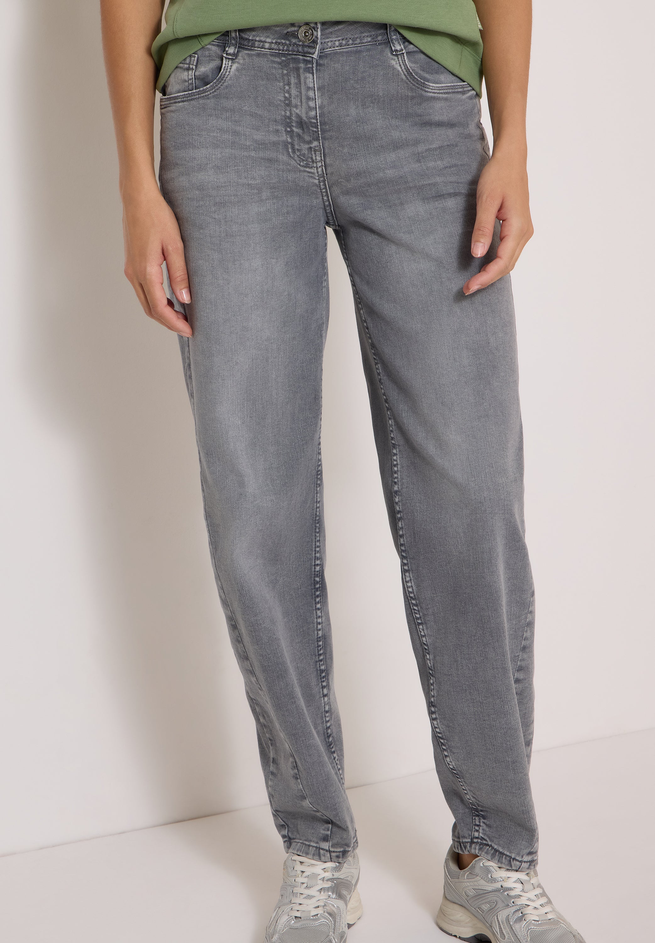 Cecil Damen Hosen Light Gre