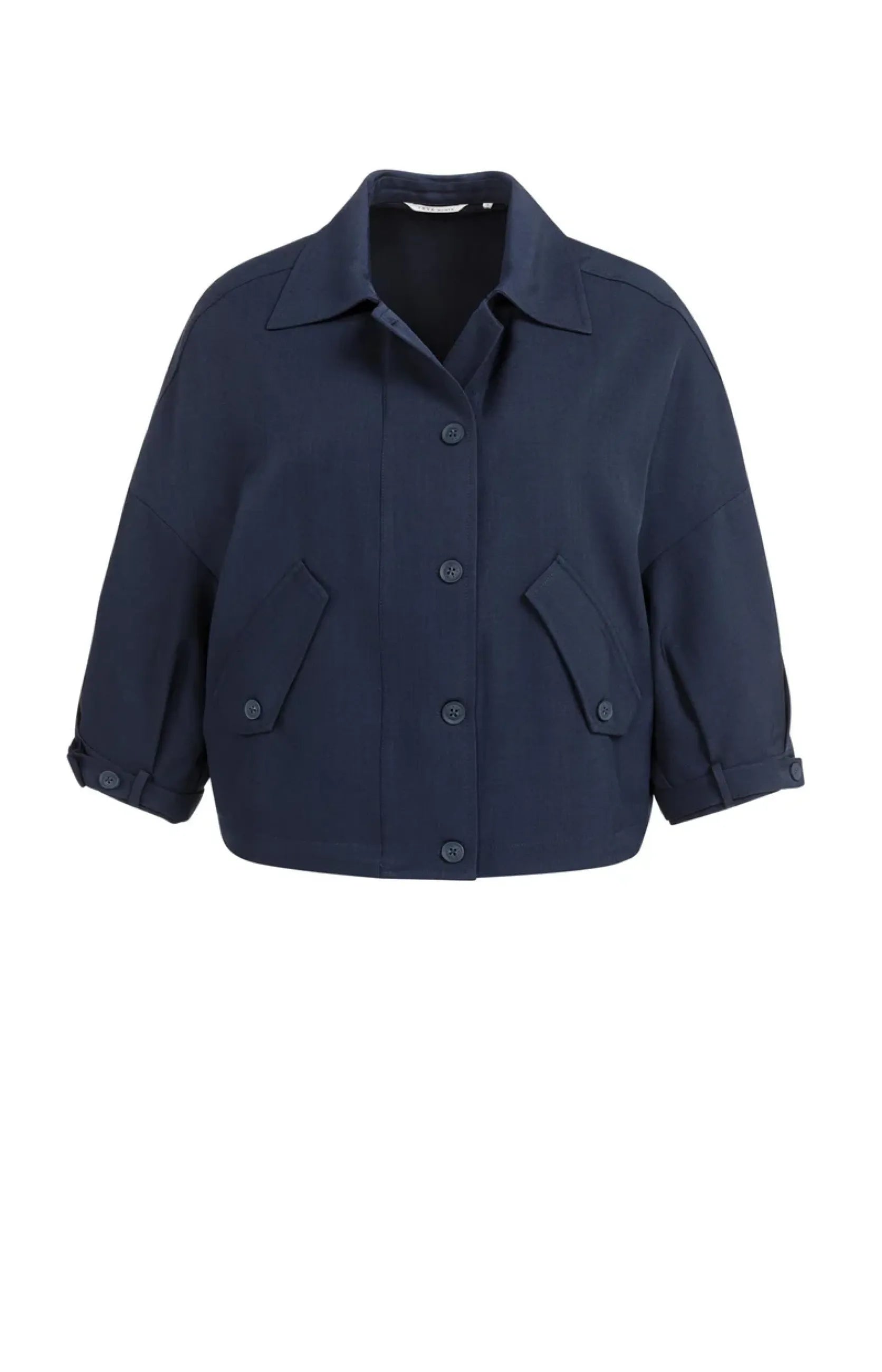 Blusenjacke mit verstellbarer Taille und praktischen Taschen