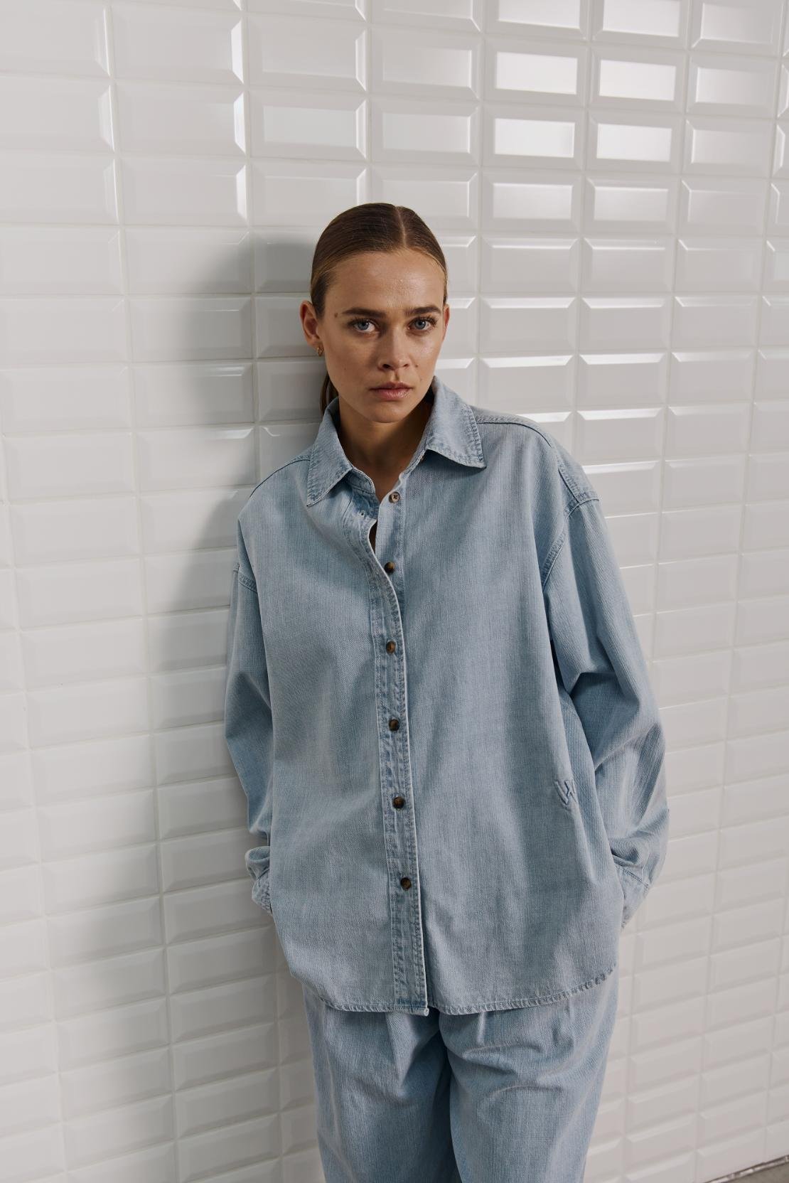 Withblack Damen Tops Ocean Blue