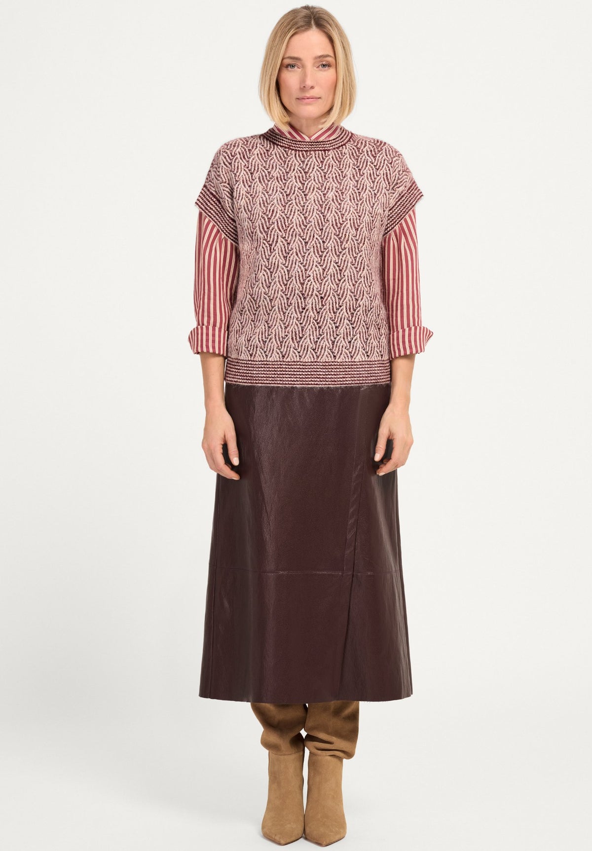 Bianca Damen Pullover Red Mix