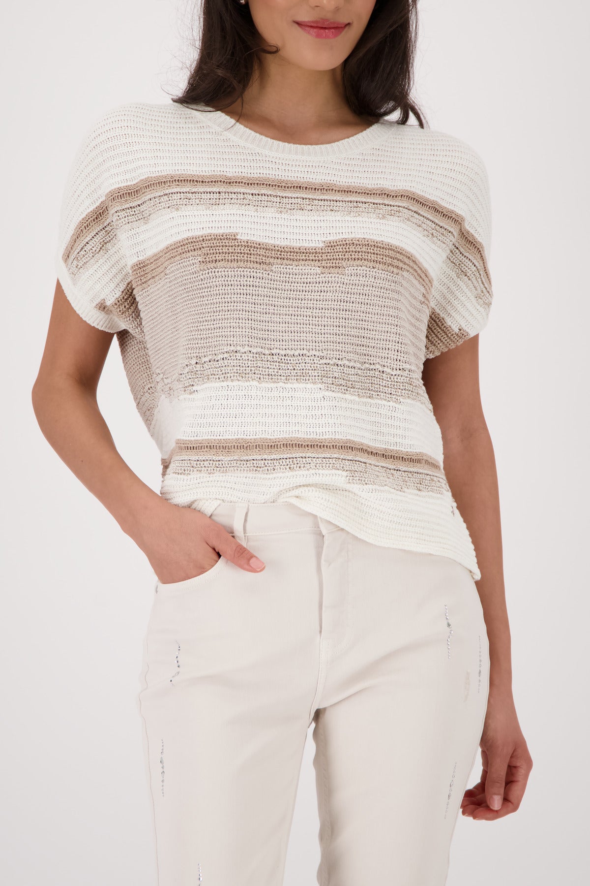 Monari Damen Pullover Champagne B