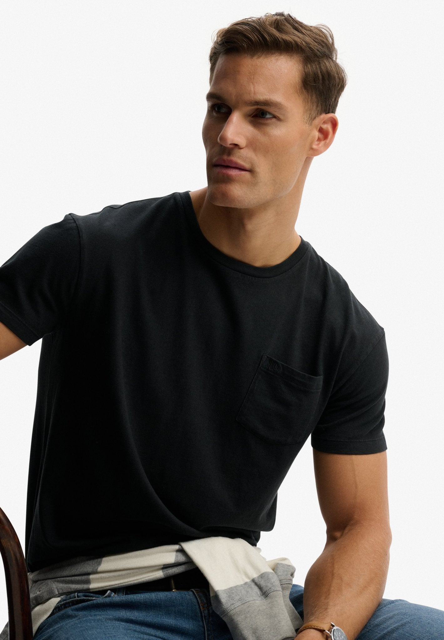 Superdry Men Herren T-Shirts kurz A Jet Black