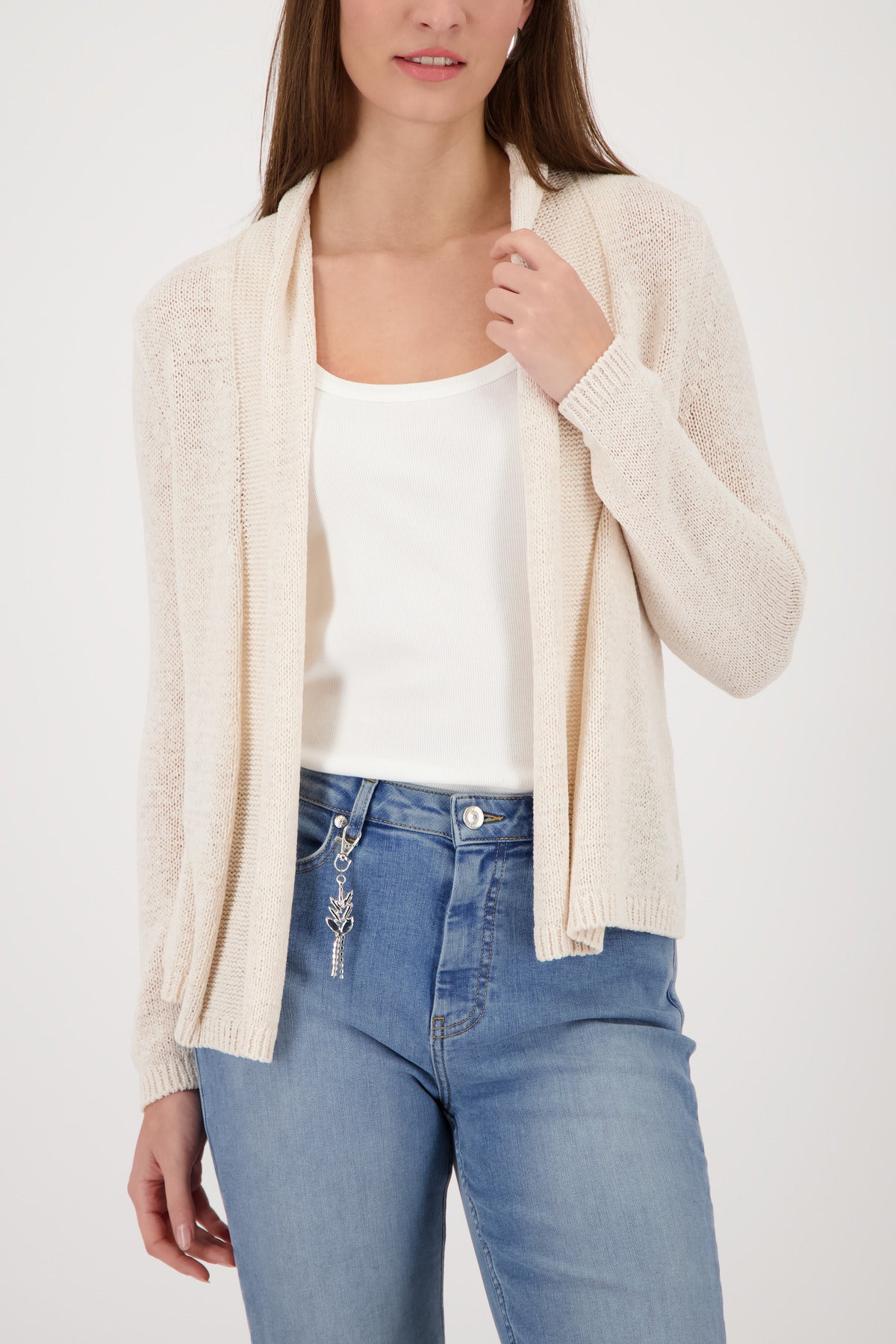 Monari Damen Strickjacken Champagne B