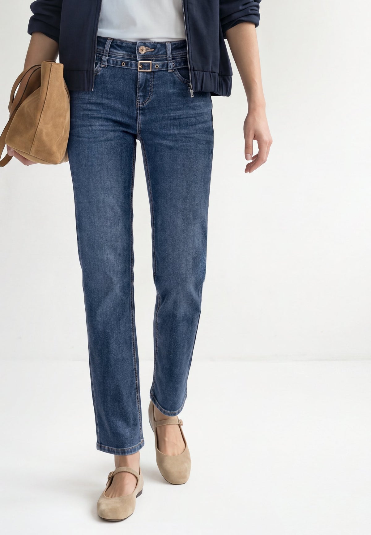 Street One Damen Hosen Mid Blue