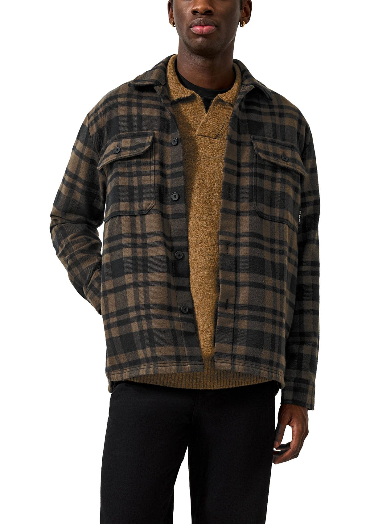 QS by S.Oliver Herren Hemden lang N Grey/Black