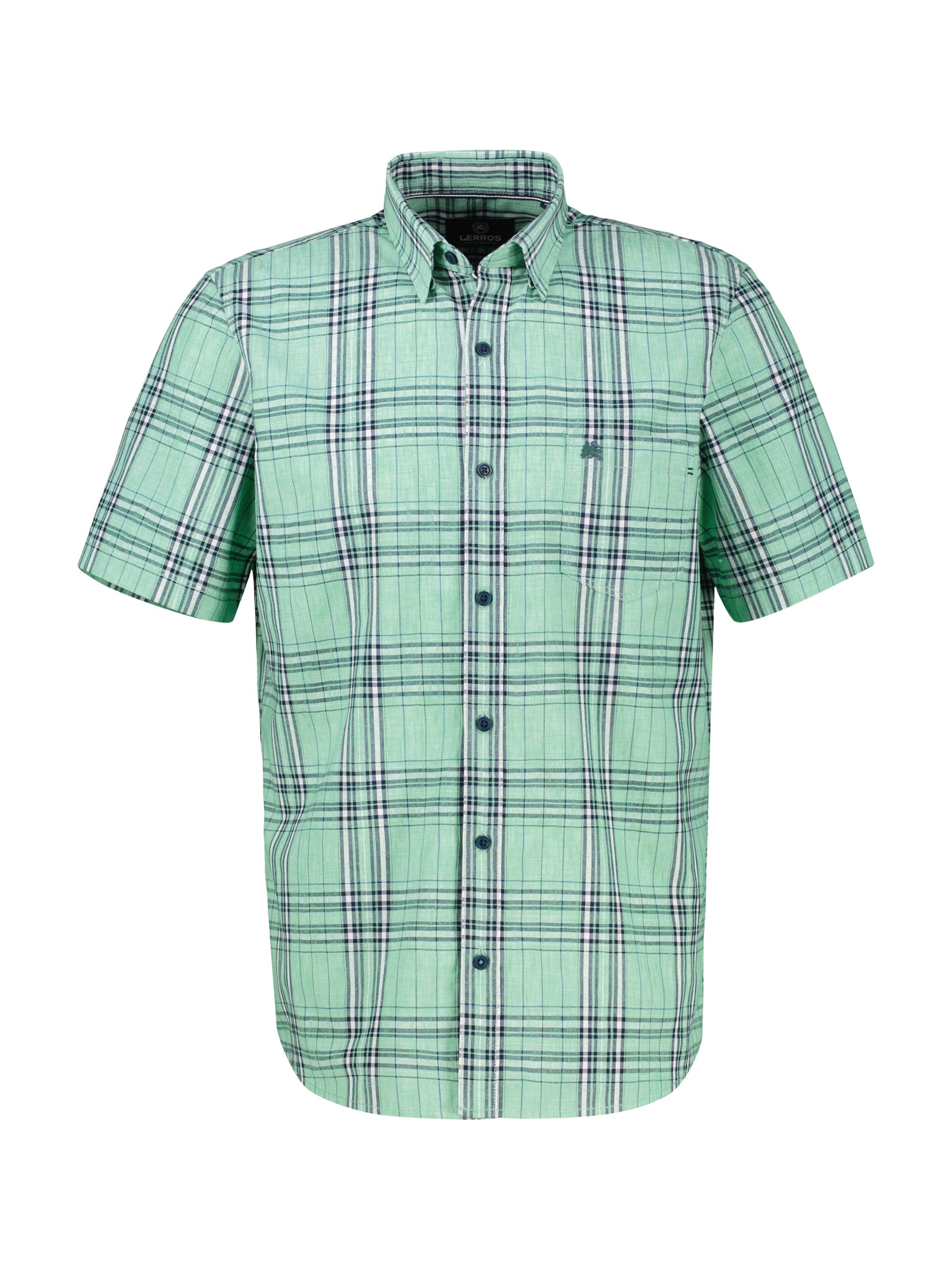 Lerros Herren Hemden kurz Mint Water