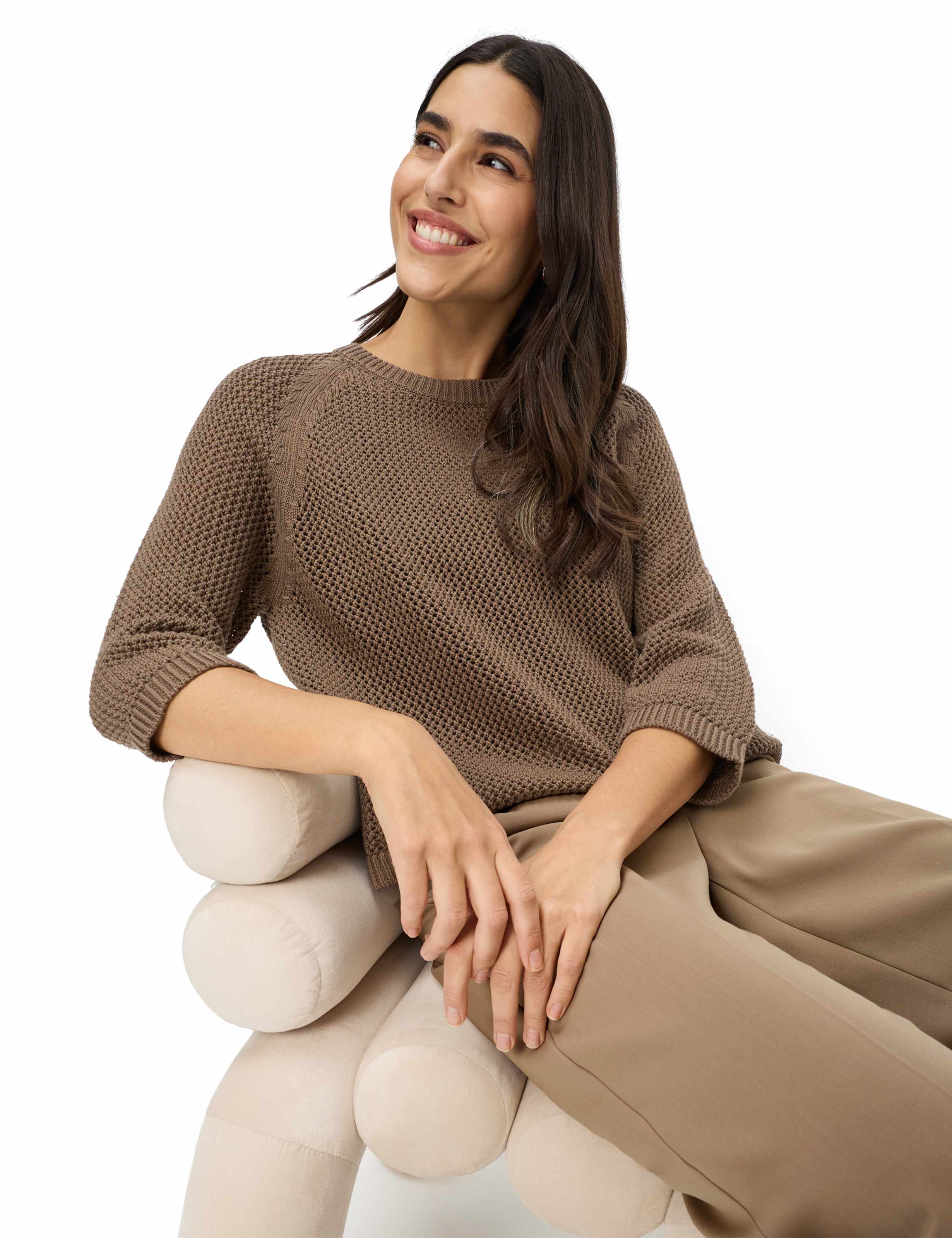 Brax Damen Pullover Mocha Brown
