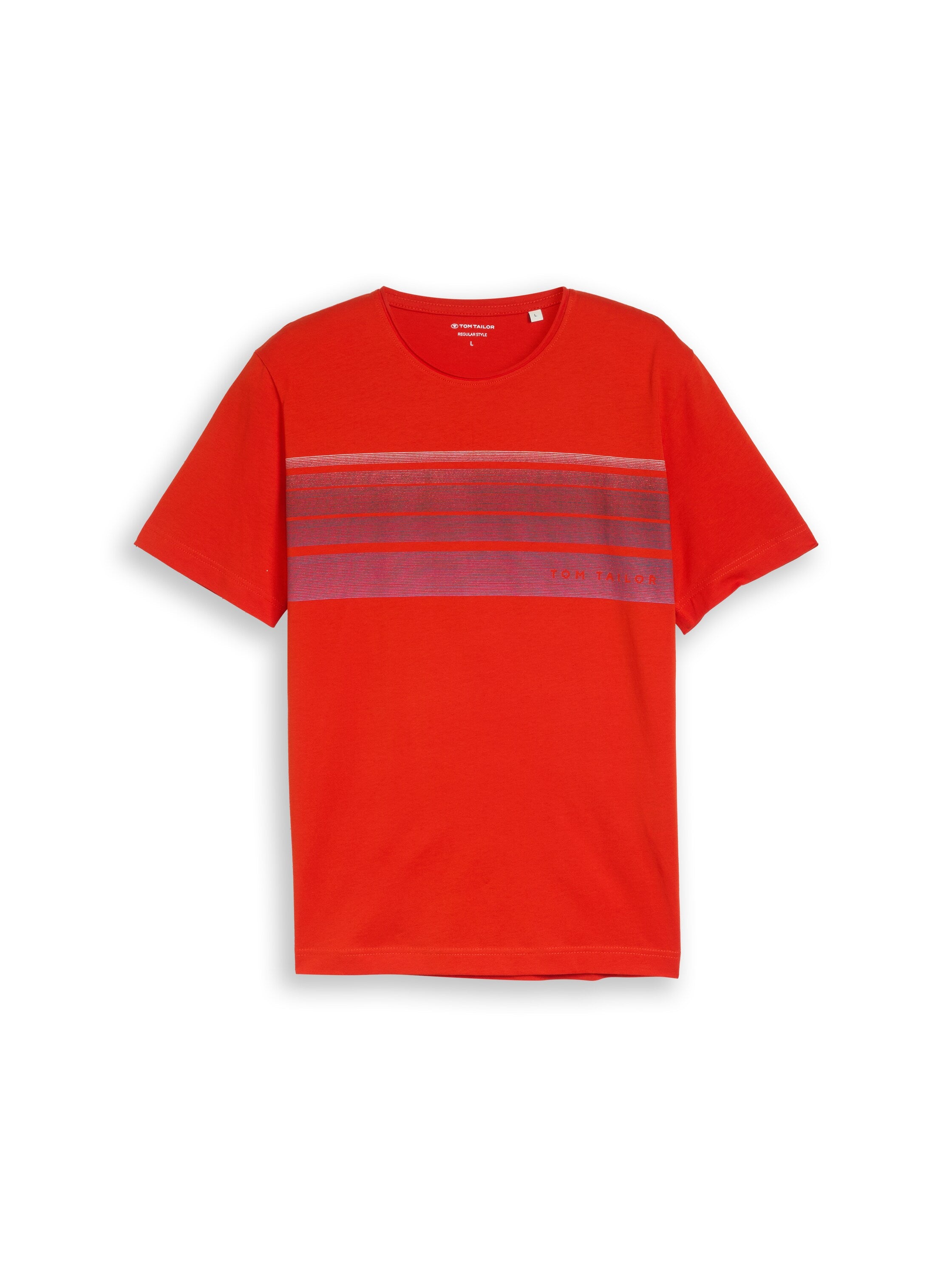Tom Tailor Herren T-Shirts kurz Orange Red