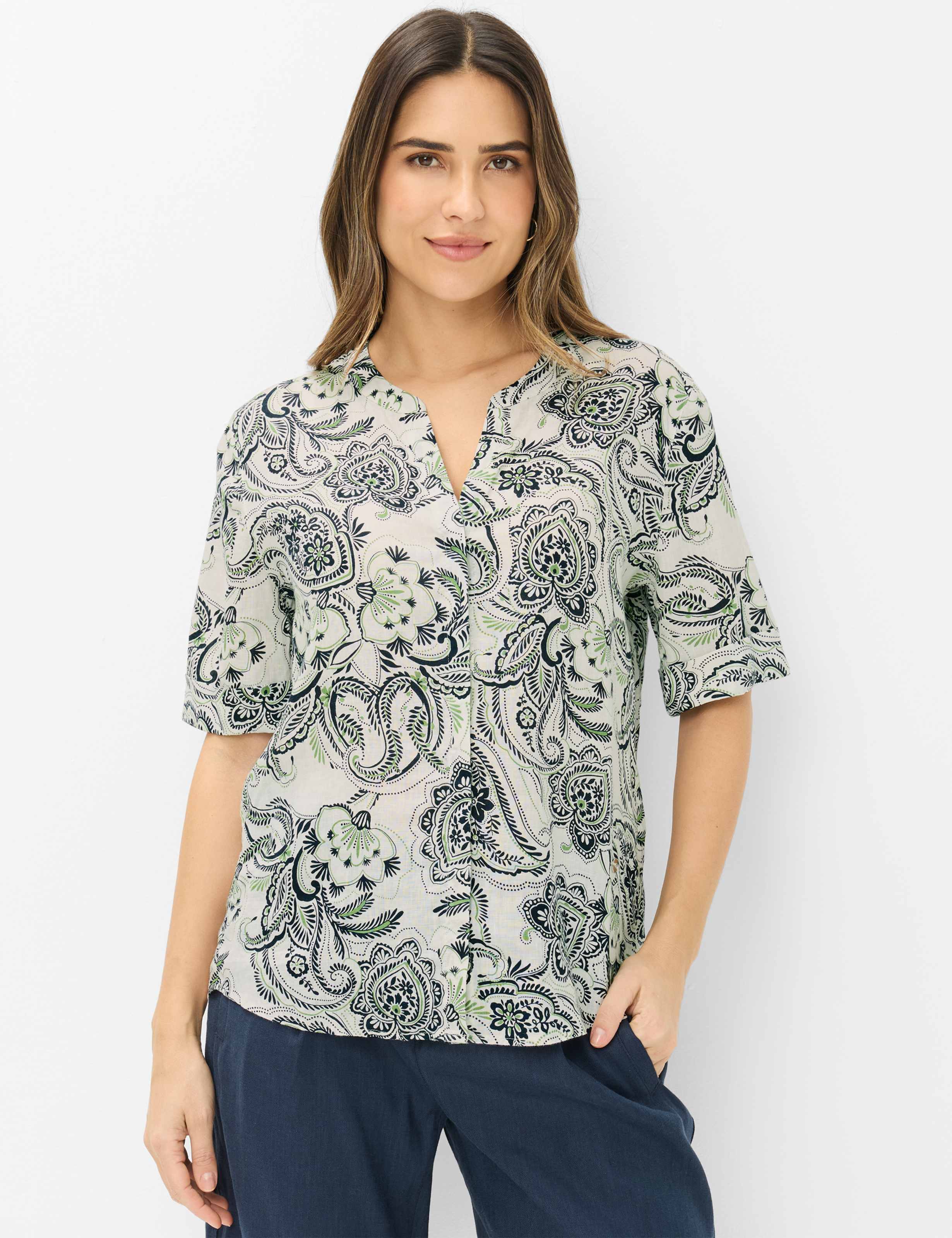 Brax Damen Blusen Soft Ecru