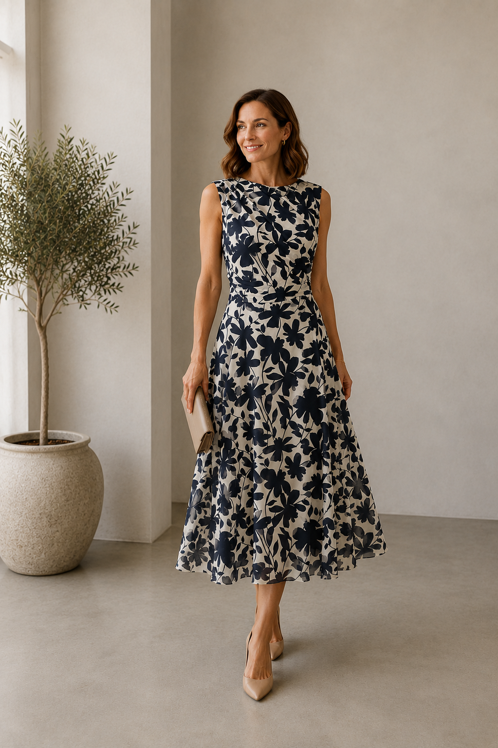 Swing Damen Kleider Navy / Ivo