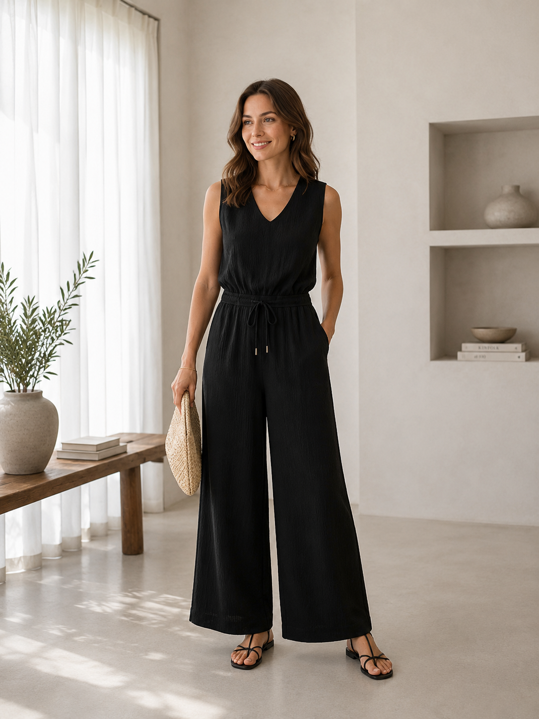 Opus Damen Jumpsuits Black