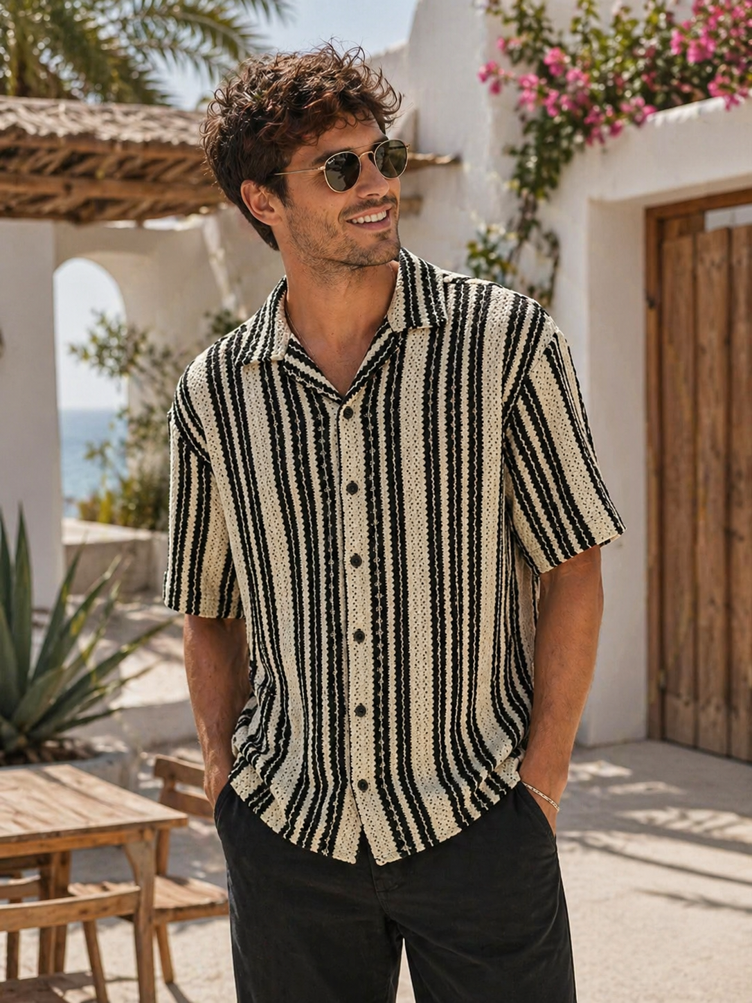 Only & Sons Herren Hemden lang Cloud Dancer/Bl