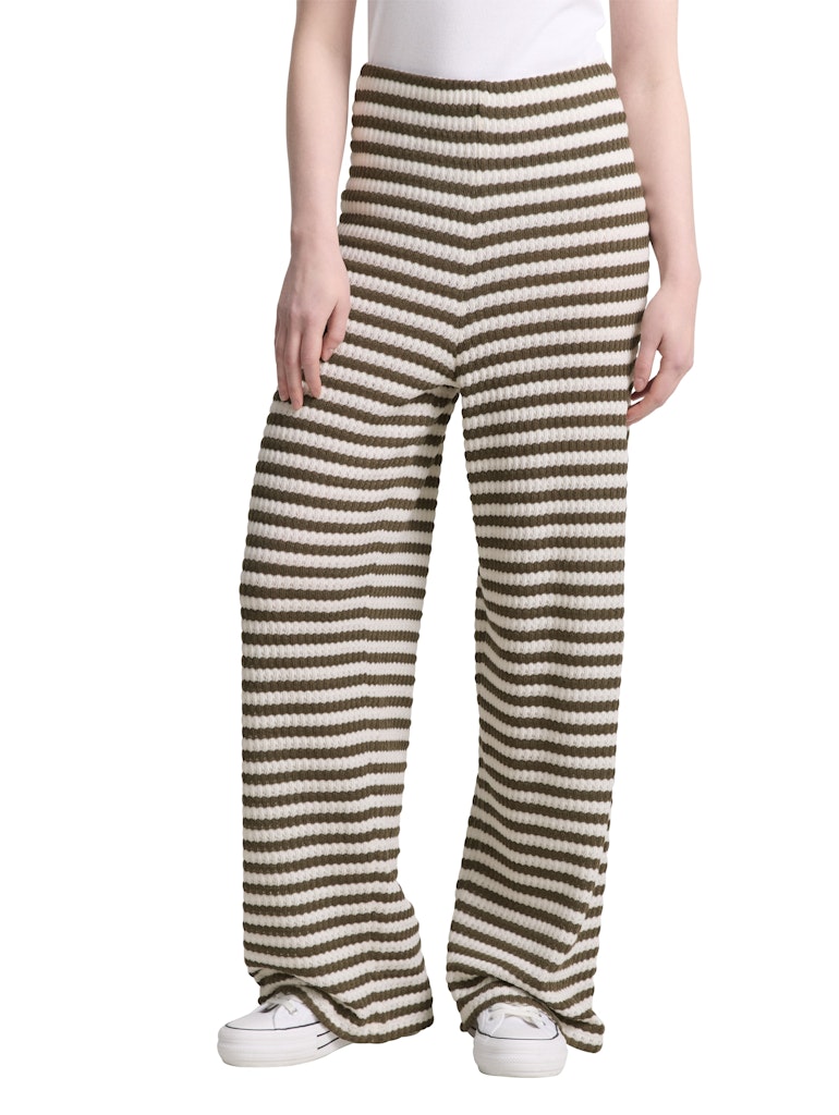 Tom Tailor denim Damen Hosen Olive White Str