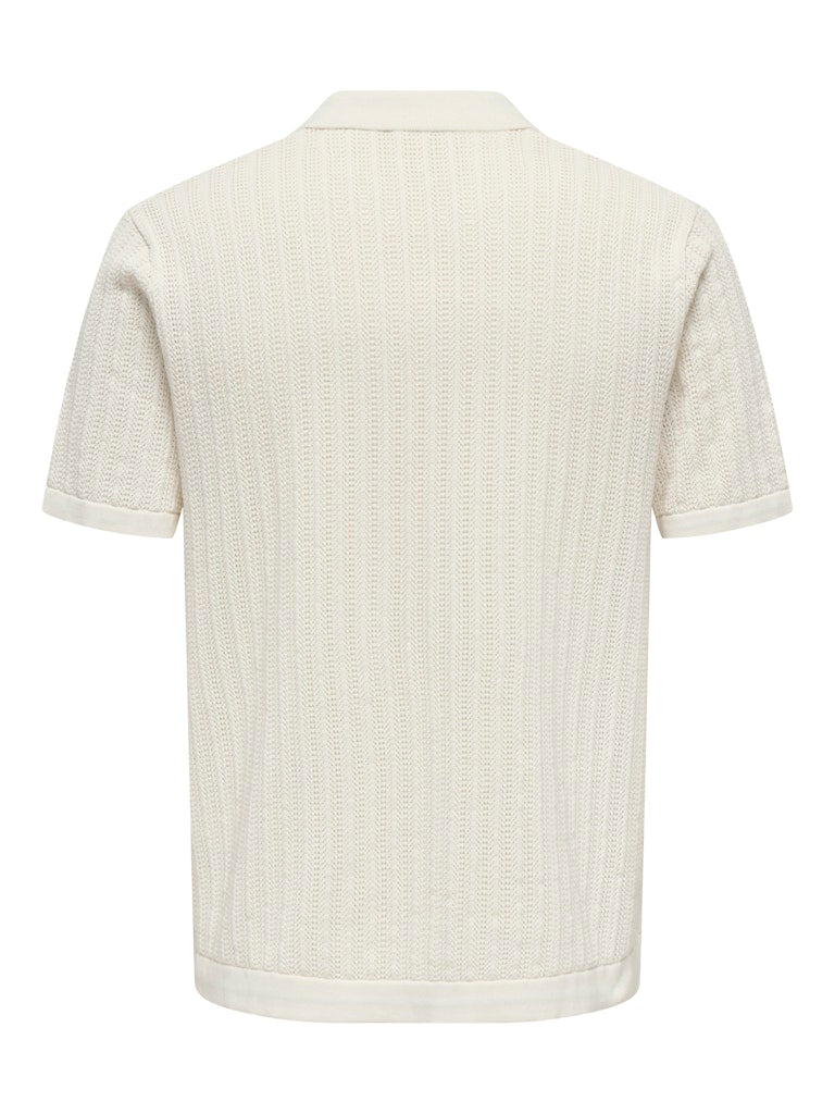 Only & Sons Herren Polo-Shirts Egret