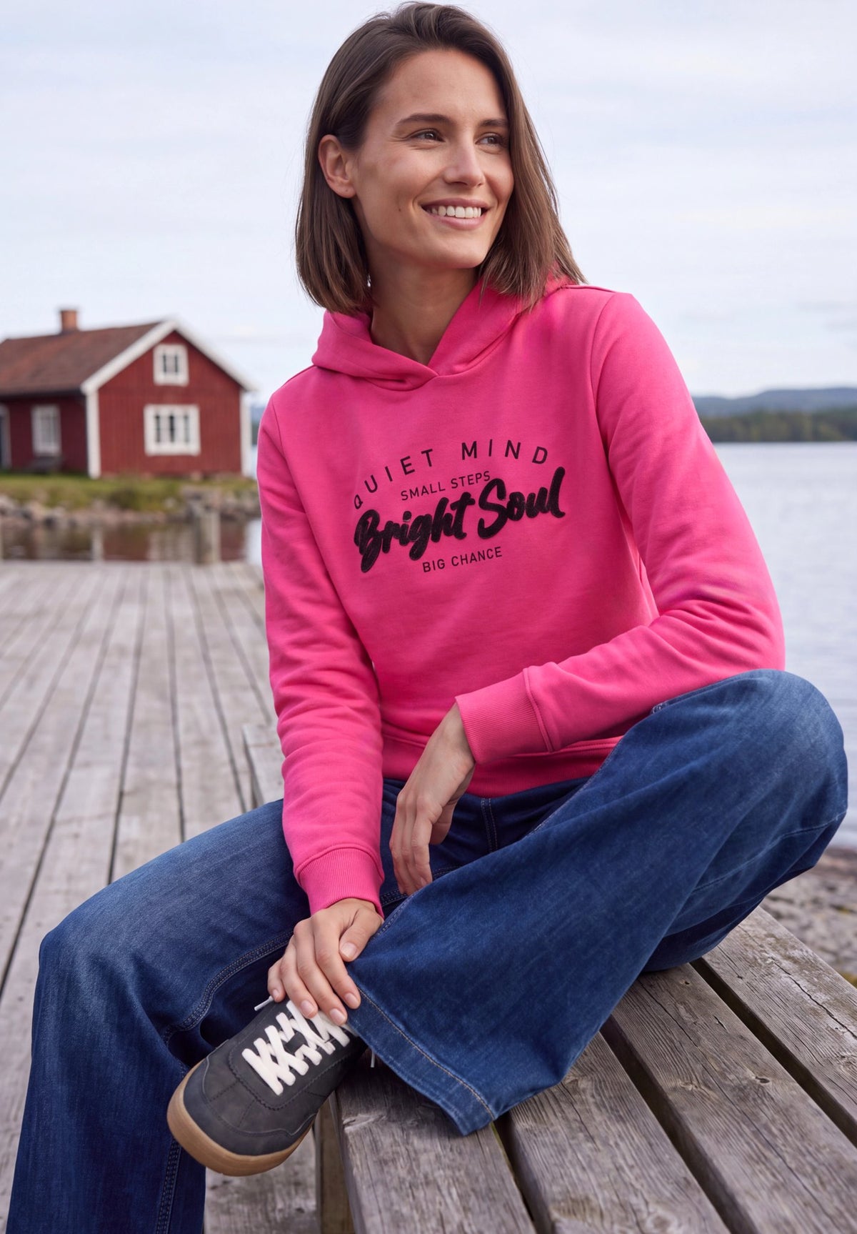 Cecil Damen Pullover Pink Flas