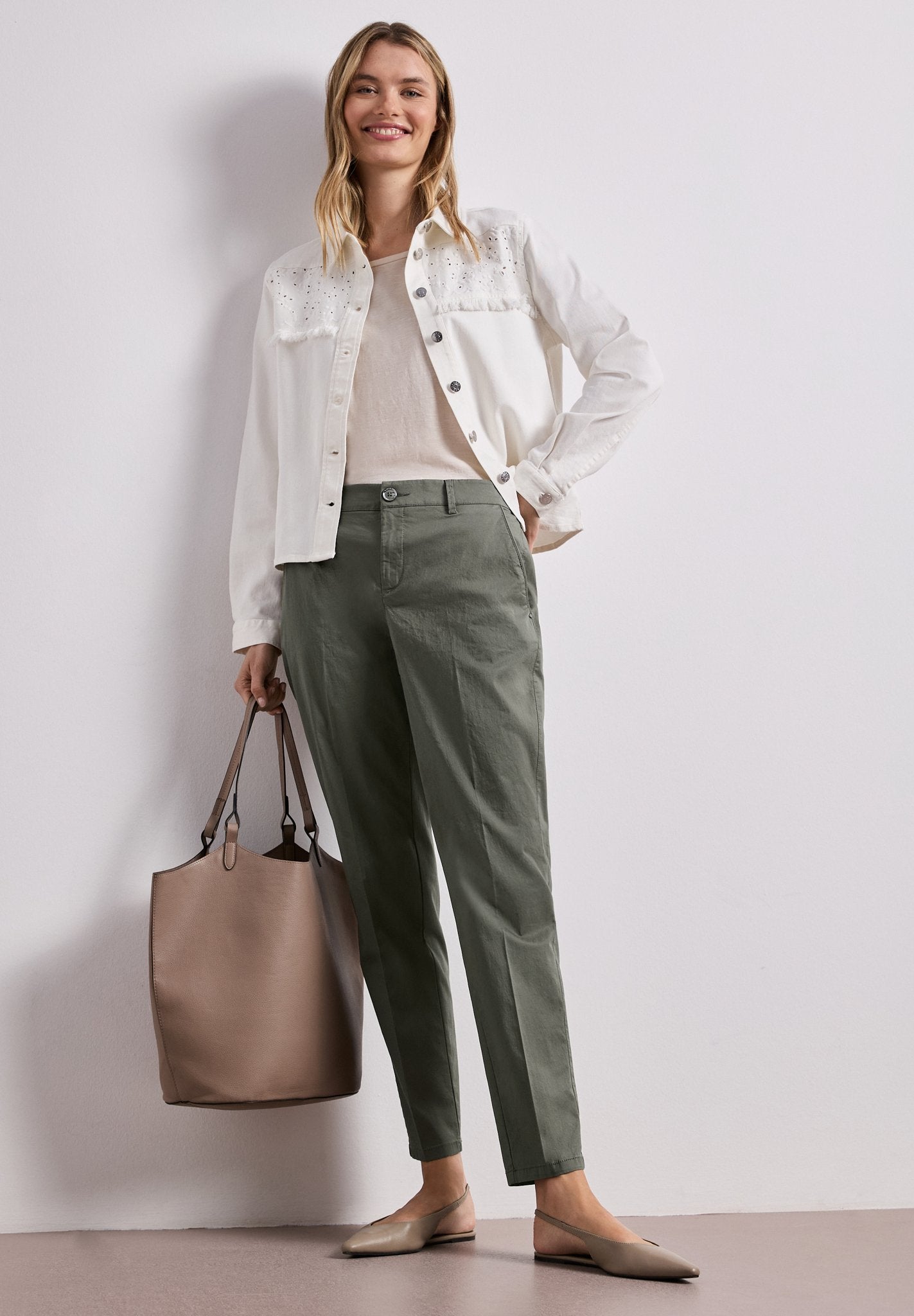 Street One Damen Hosen Dusky Gre