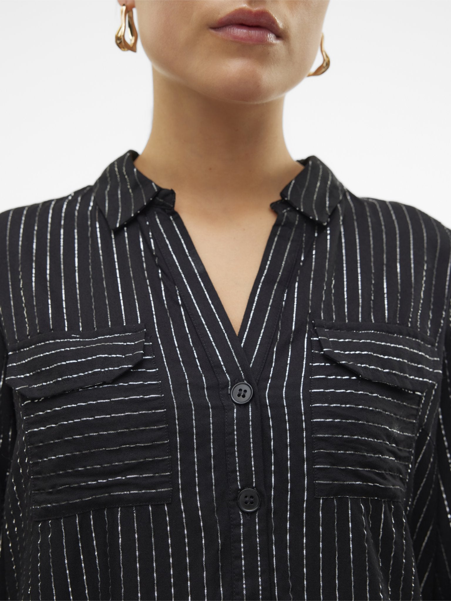 Vero Moda Damen Blusen Black/Silver Lu