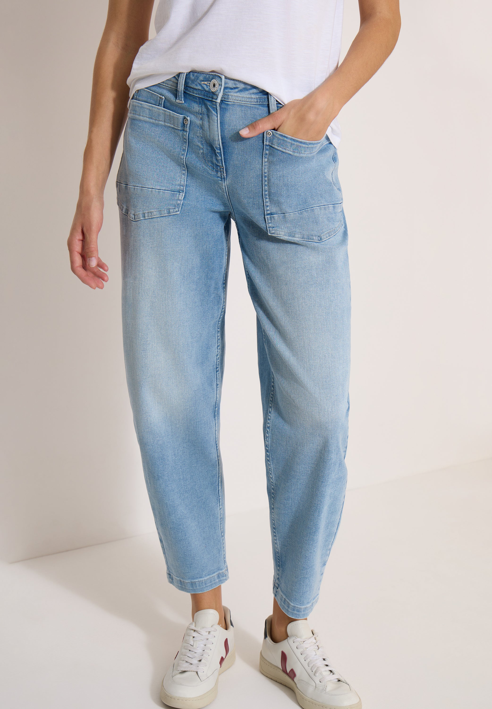 Cecil Damen Hosen Light Blu