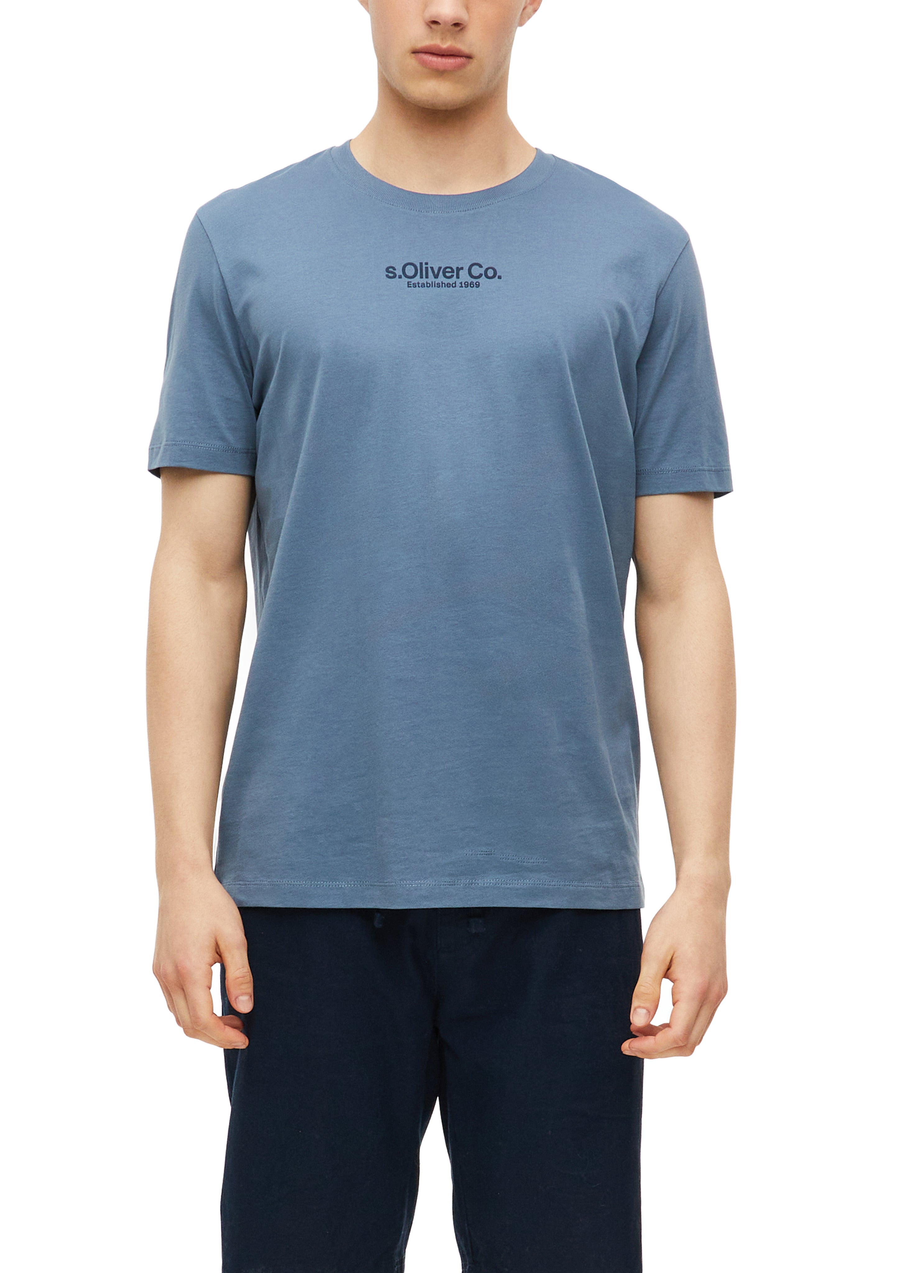 S. Oliver red Herren T-Shirts kurz Blue