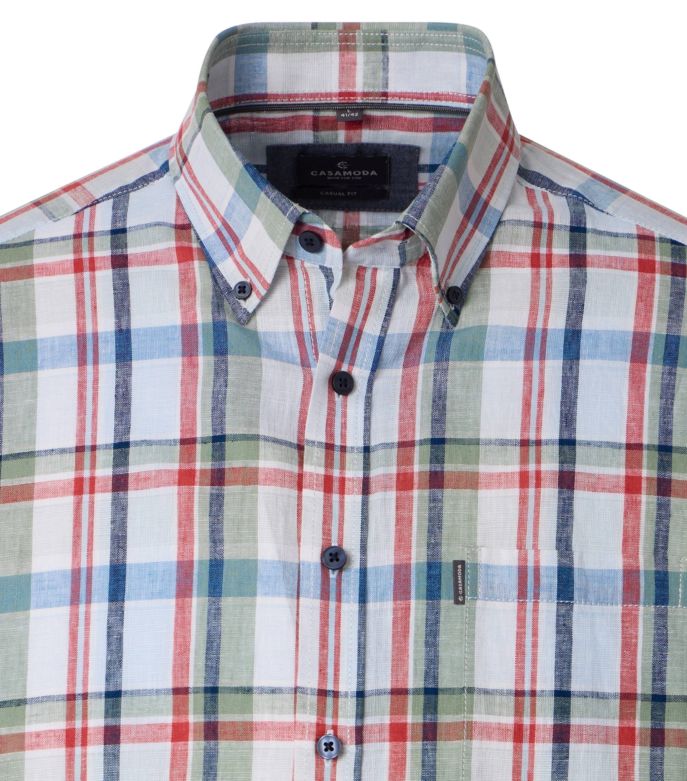 Casa Moda Herren Hemden kurz Gruen