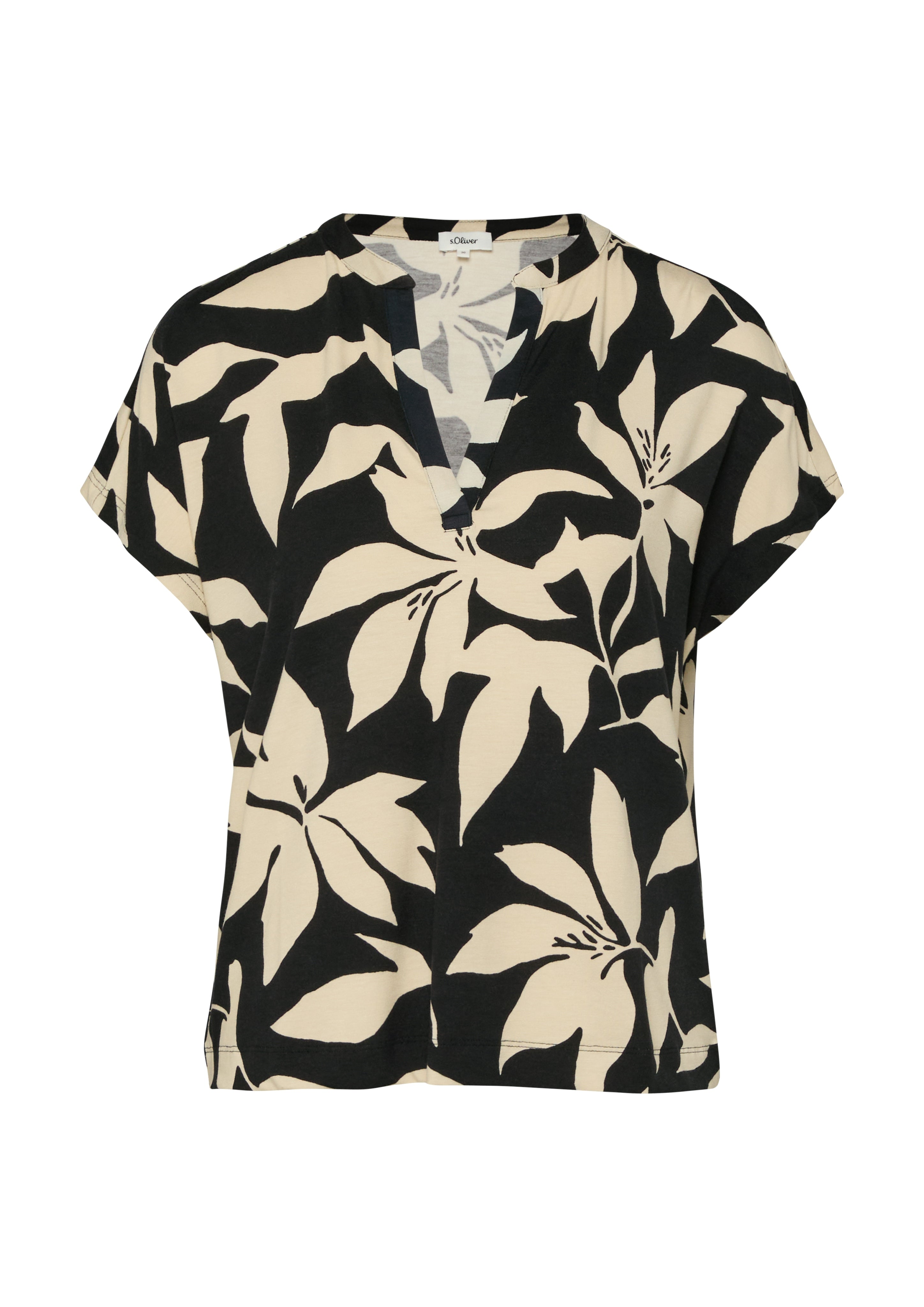 S. Oliver red Damen T-Shirts Grey/Black