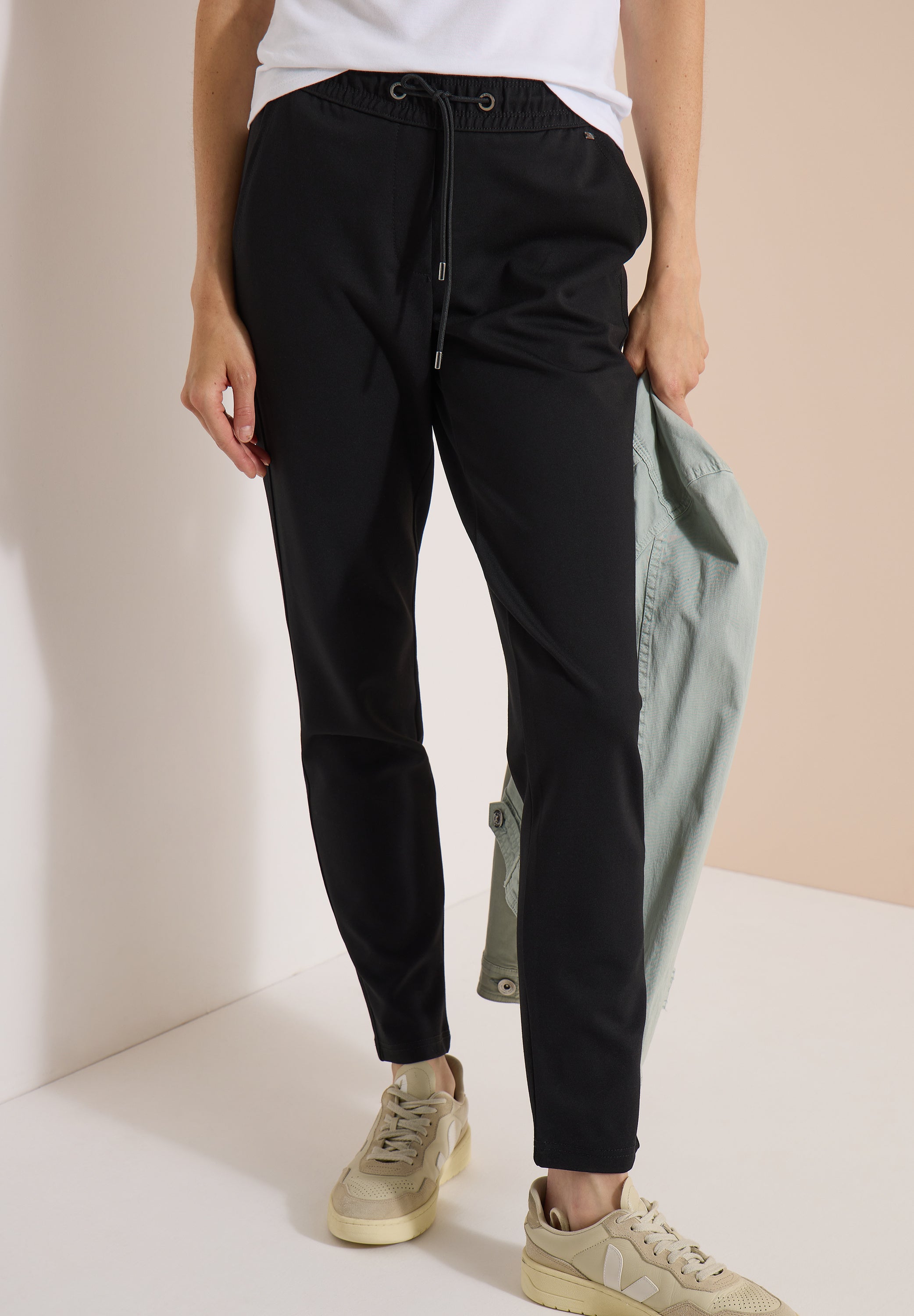 Cecil Damen Hosen Black