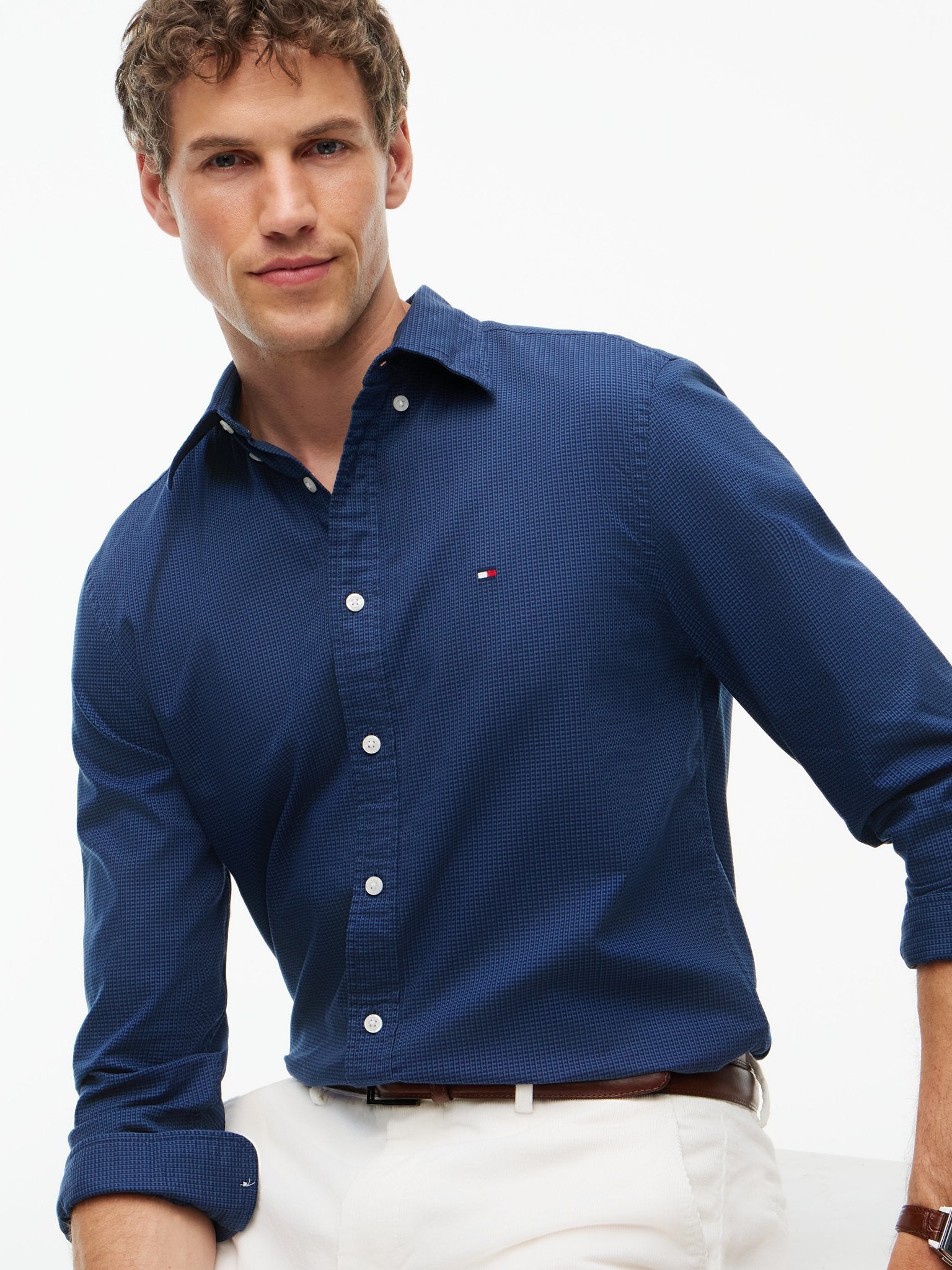 Tommy Hilfiger Herren Hemden Dcc Blue
