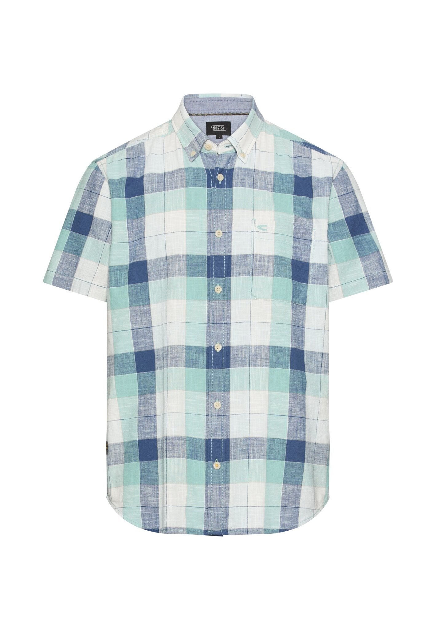Camel active Herren Hemden kurz Airy Blue