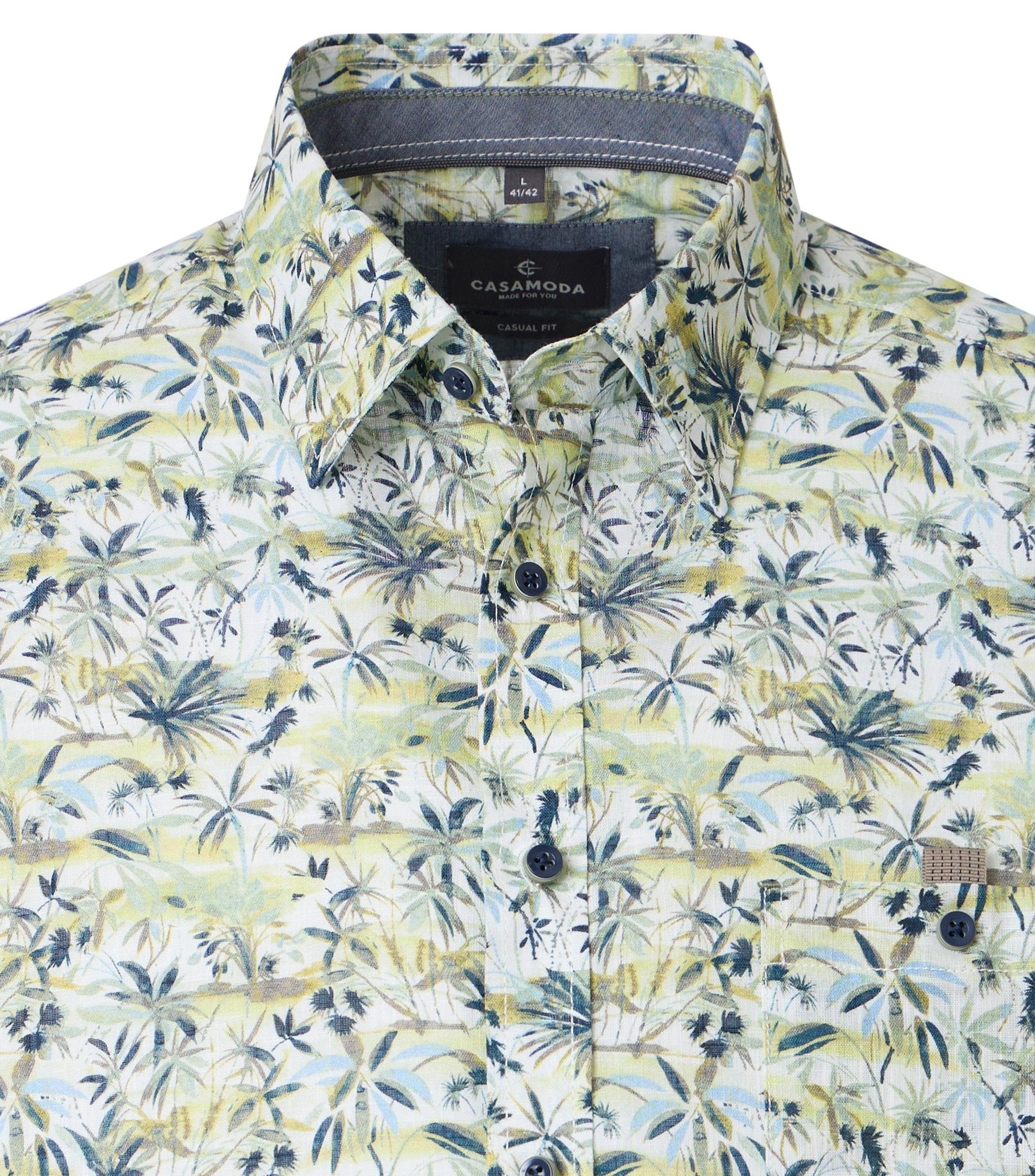Casa Moda Herren Hemden kurz Gruen