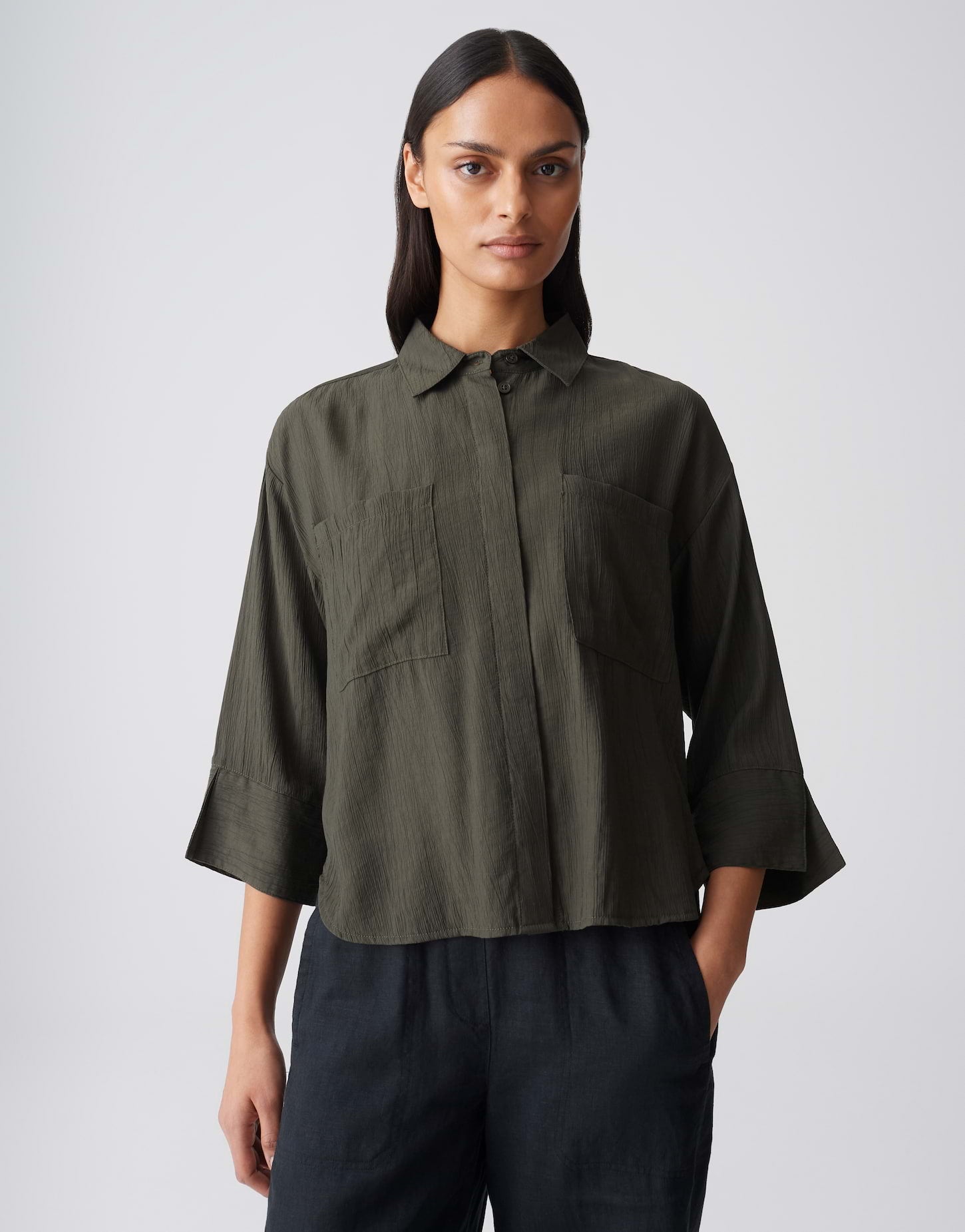 Opus Damen Blusen Deep Green