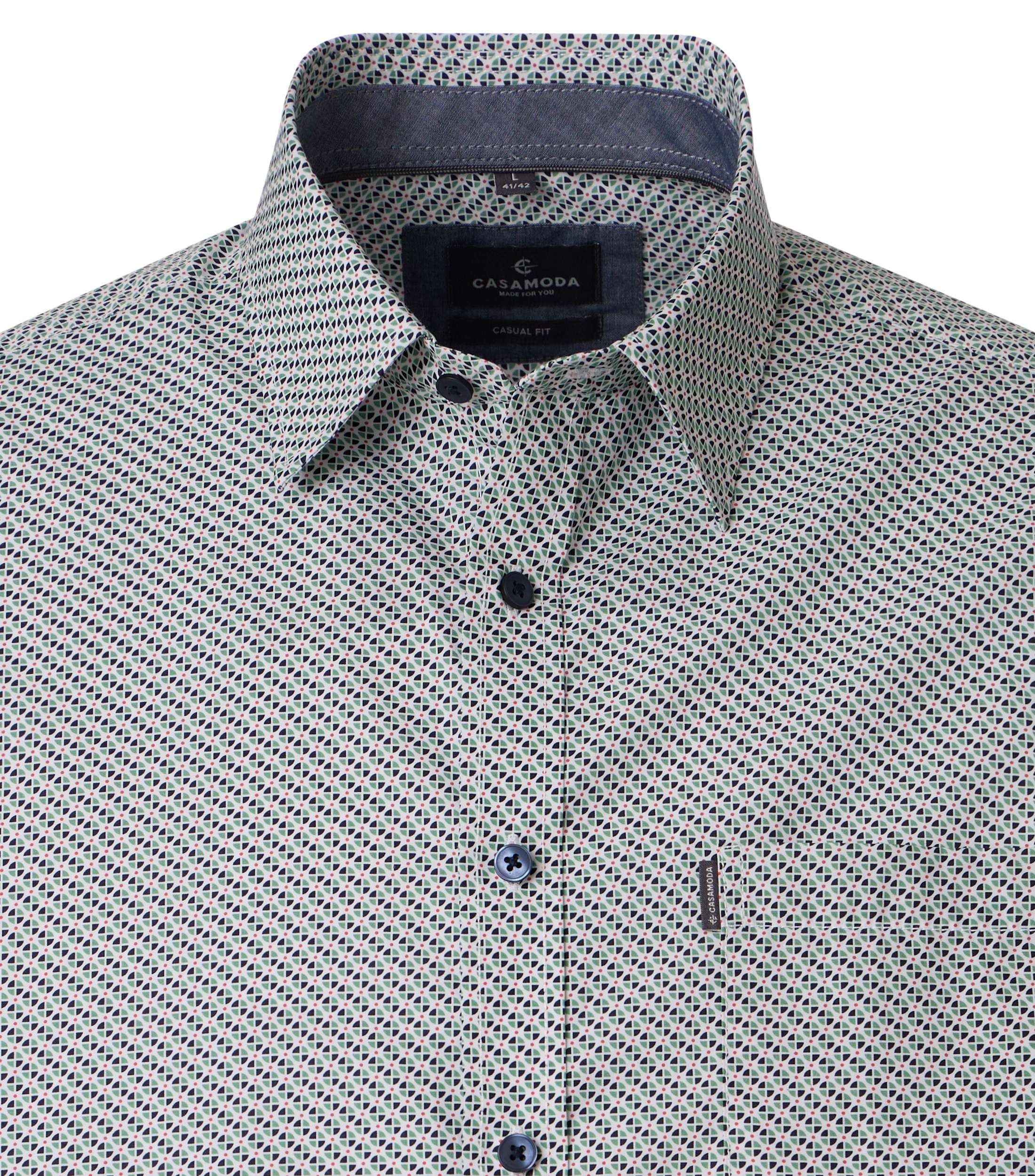 Casa Moda Herren Hemden kurz Gruen