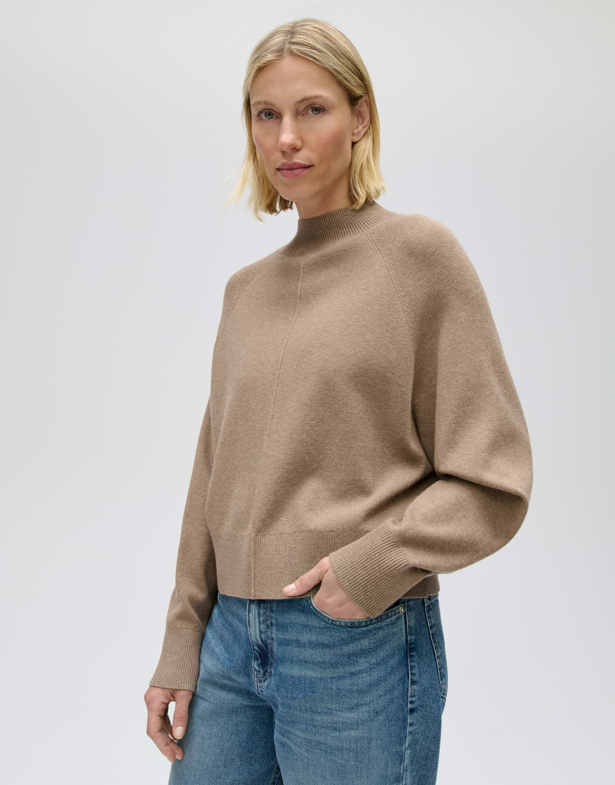 Opus Damen Pullover Light Mocca