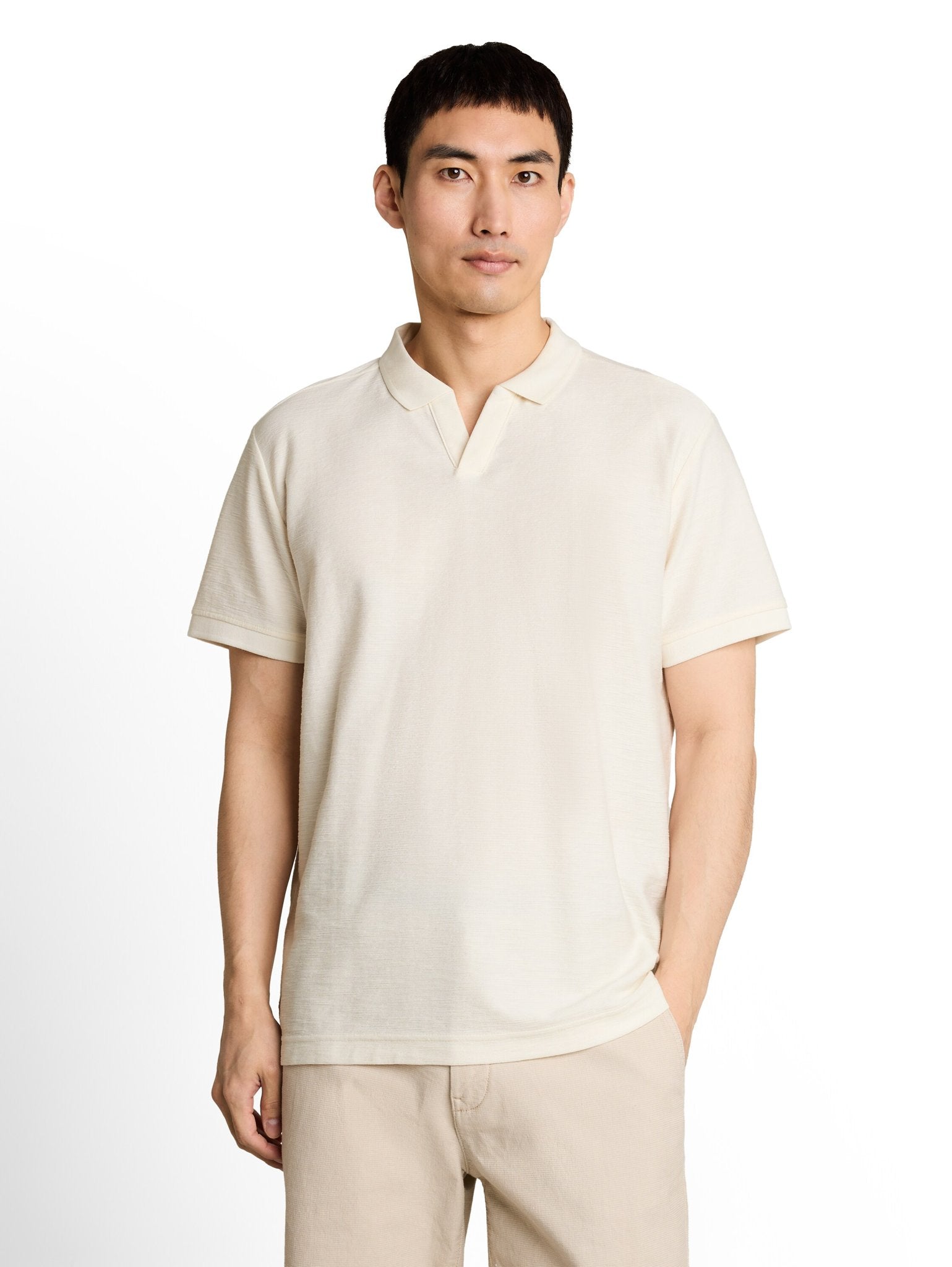 Tom Tailor Herren Polo-Shirts Gardenia White