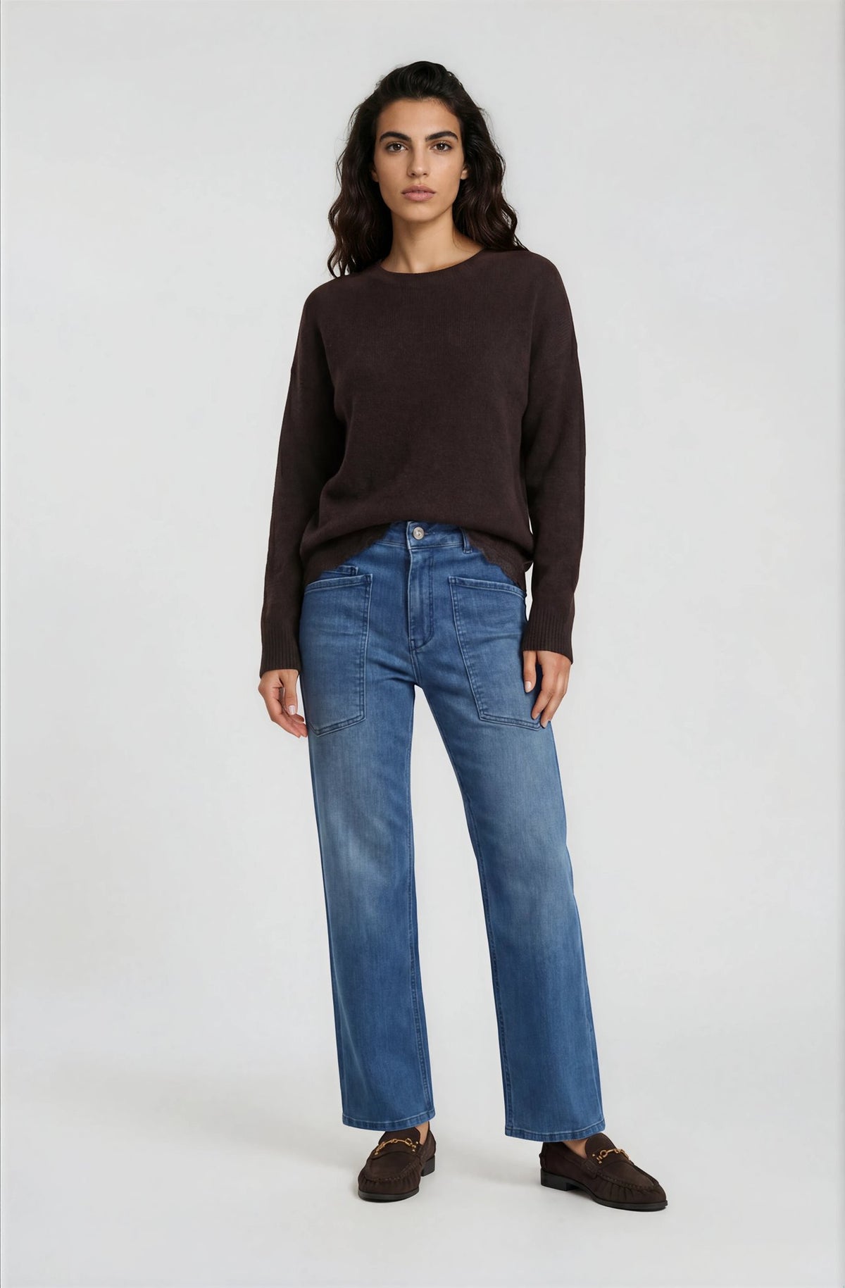 Milano Damen Pullover Mocca