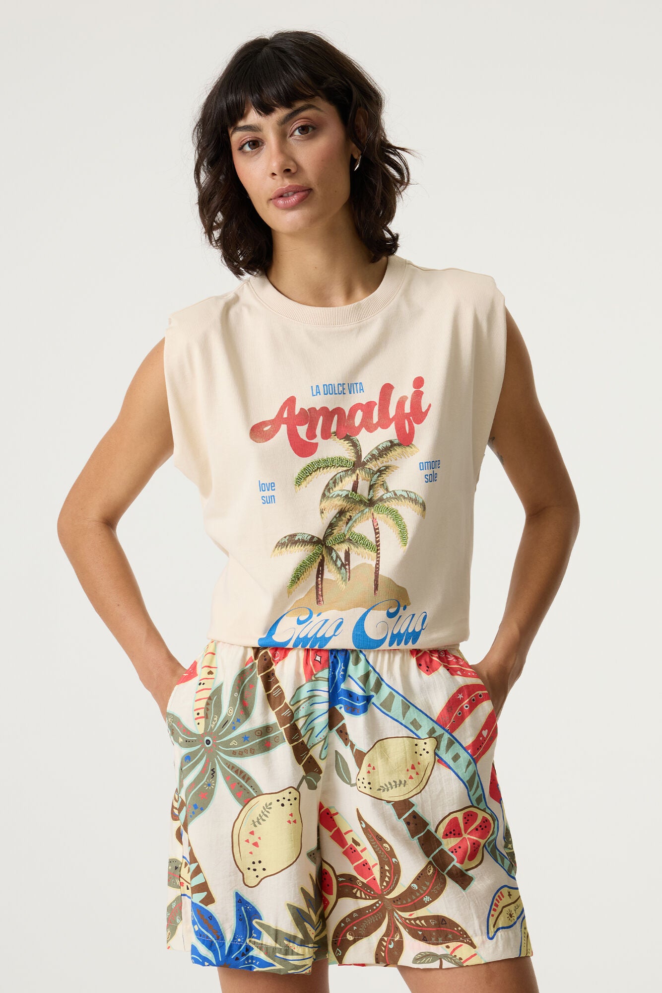Garcia Damen T-Shirts Whitecap
