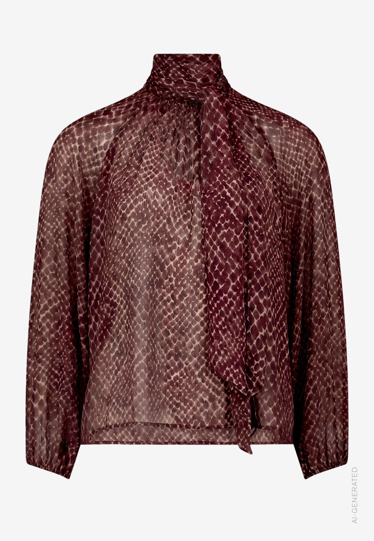 Zero Damen Blusen Grey/Brown