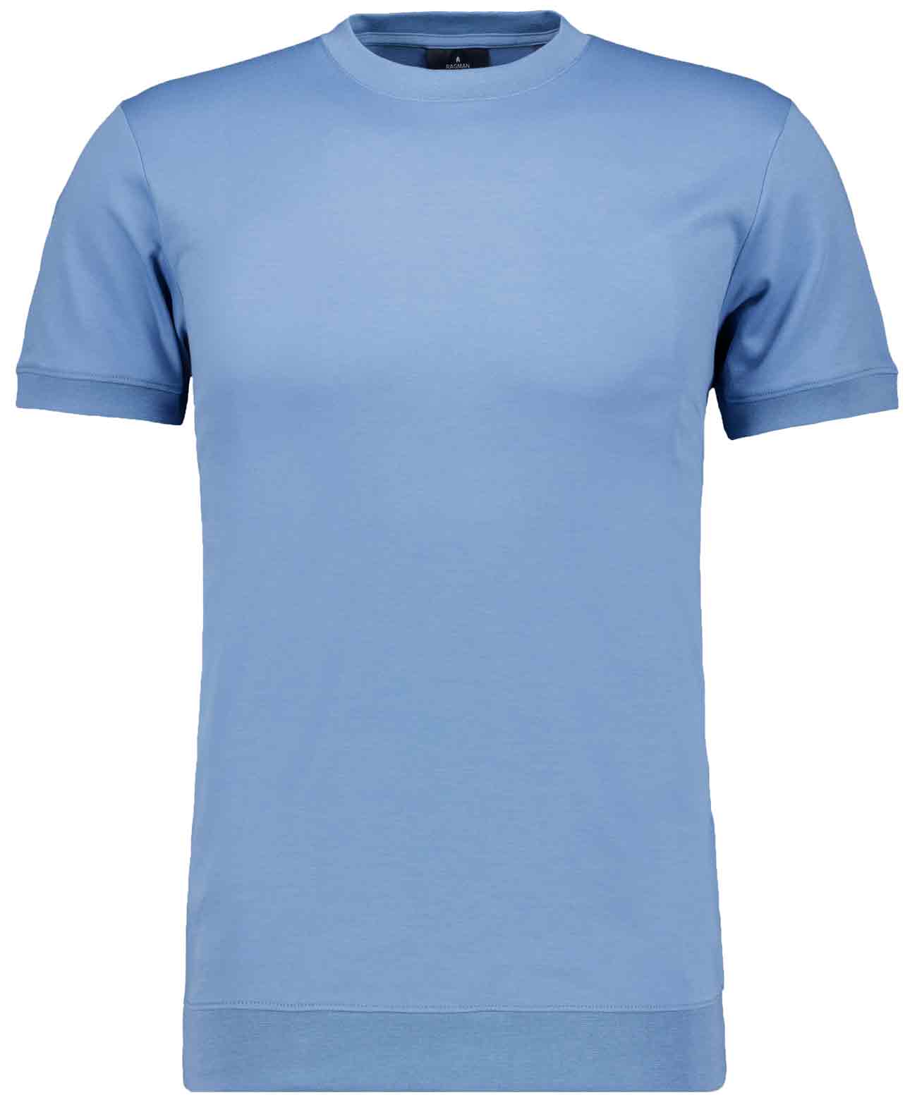 Ragman Herren T-Shirts kurz Mittelblau