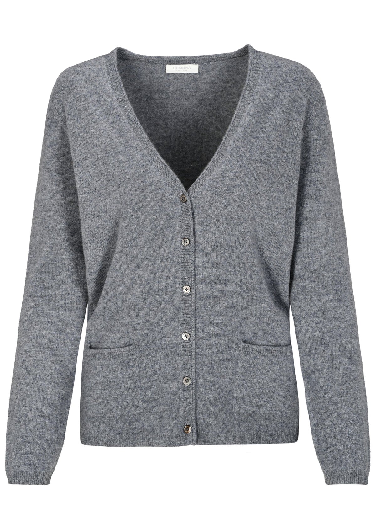 Clarina Damen Strickjacken Flanell Mel