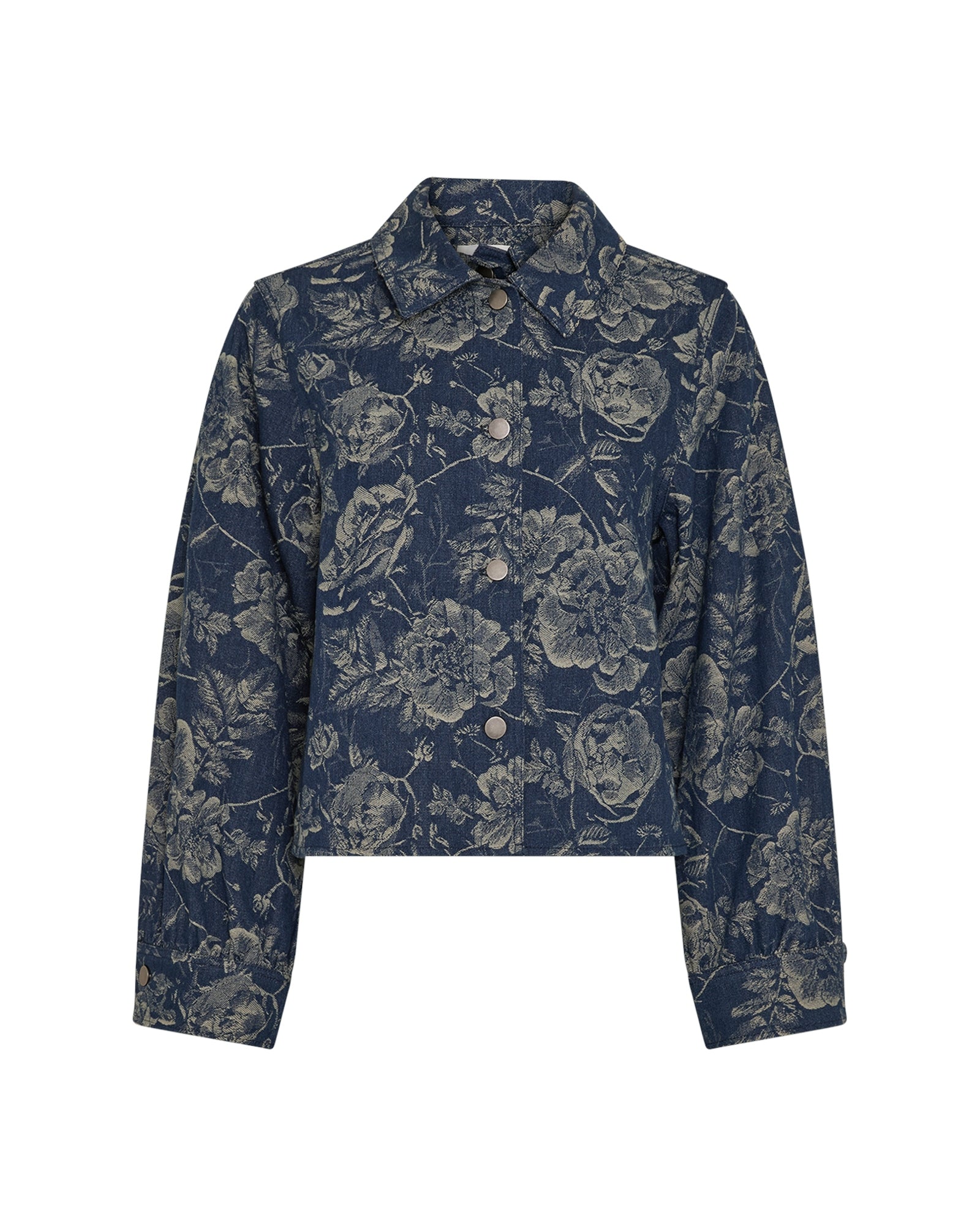 MSCH Damen Blusen Mid Blue Flower