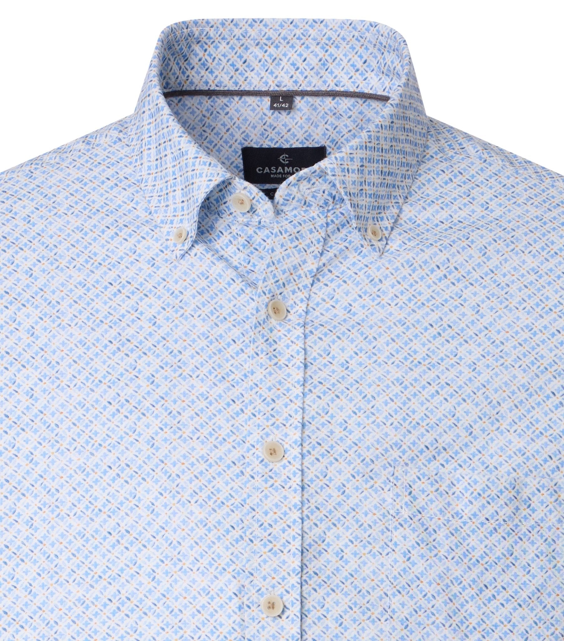 Casa Moda Herren Hemden kurz Blau