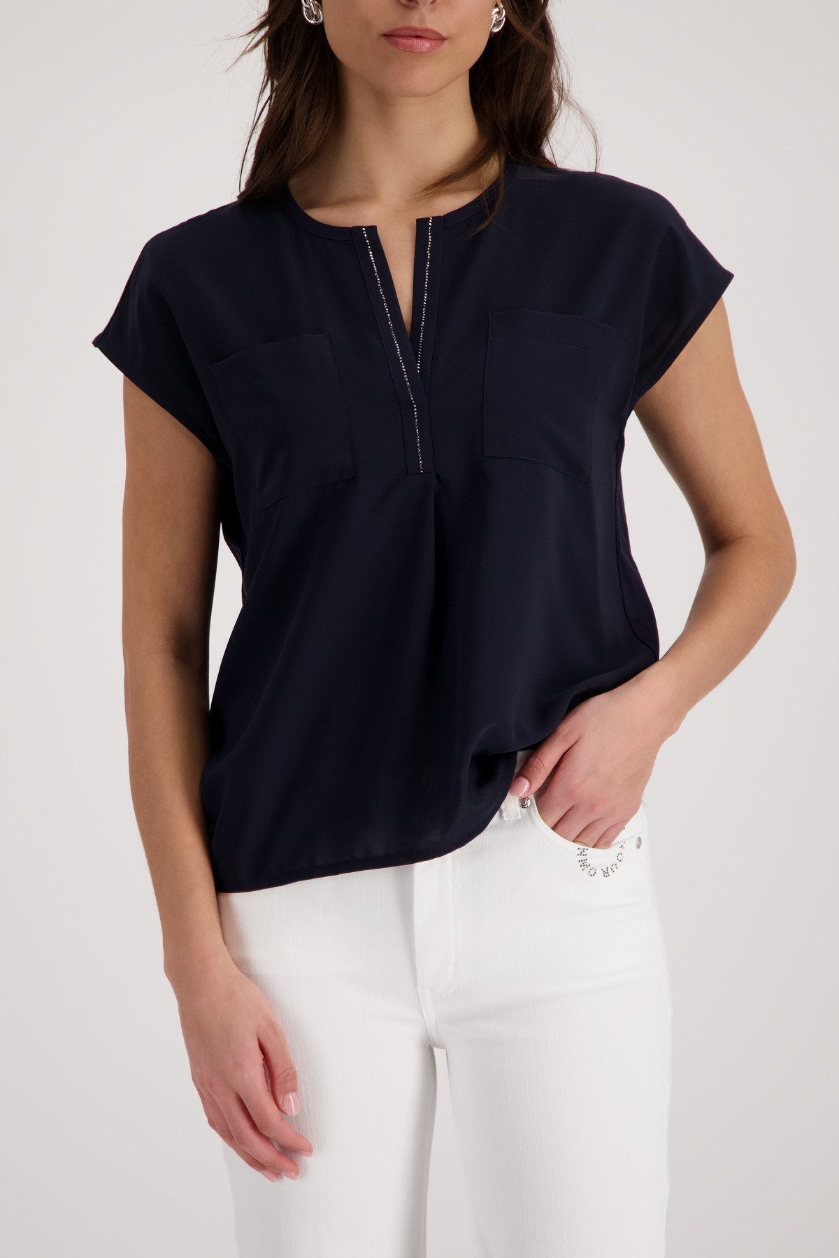 Monari Damen T-Shirts Marine