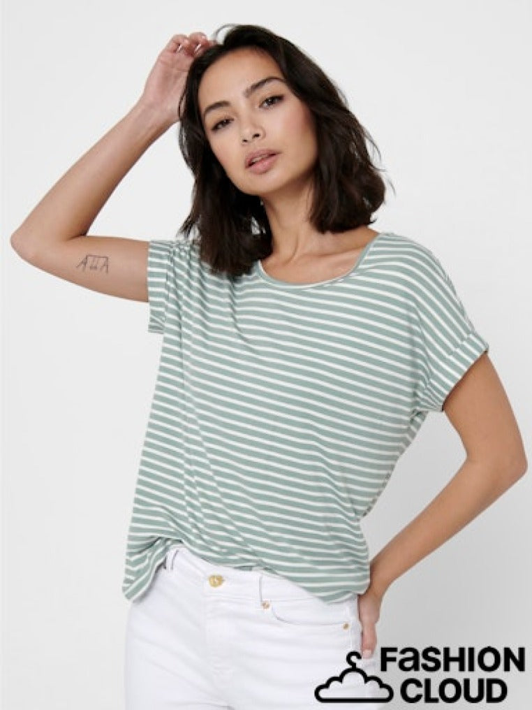 only Damen T-Shirts Jadeite/Cloud D