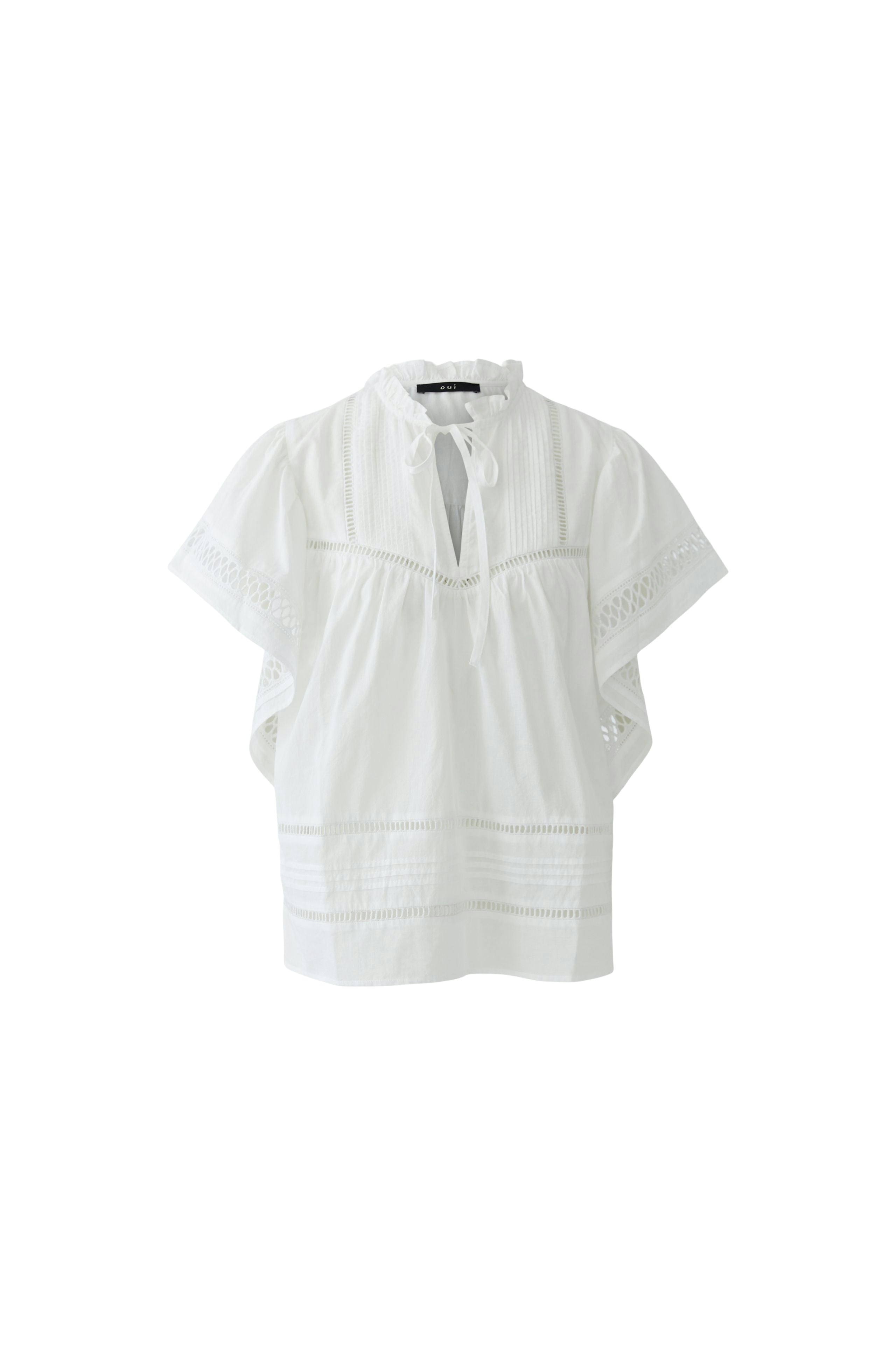 Oui Damen Blusen Optic Whit