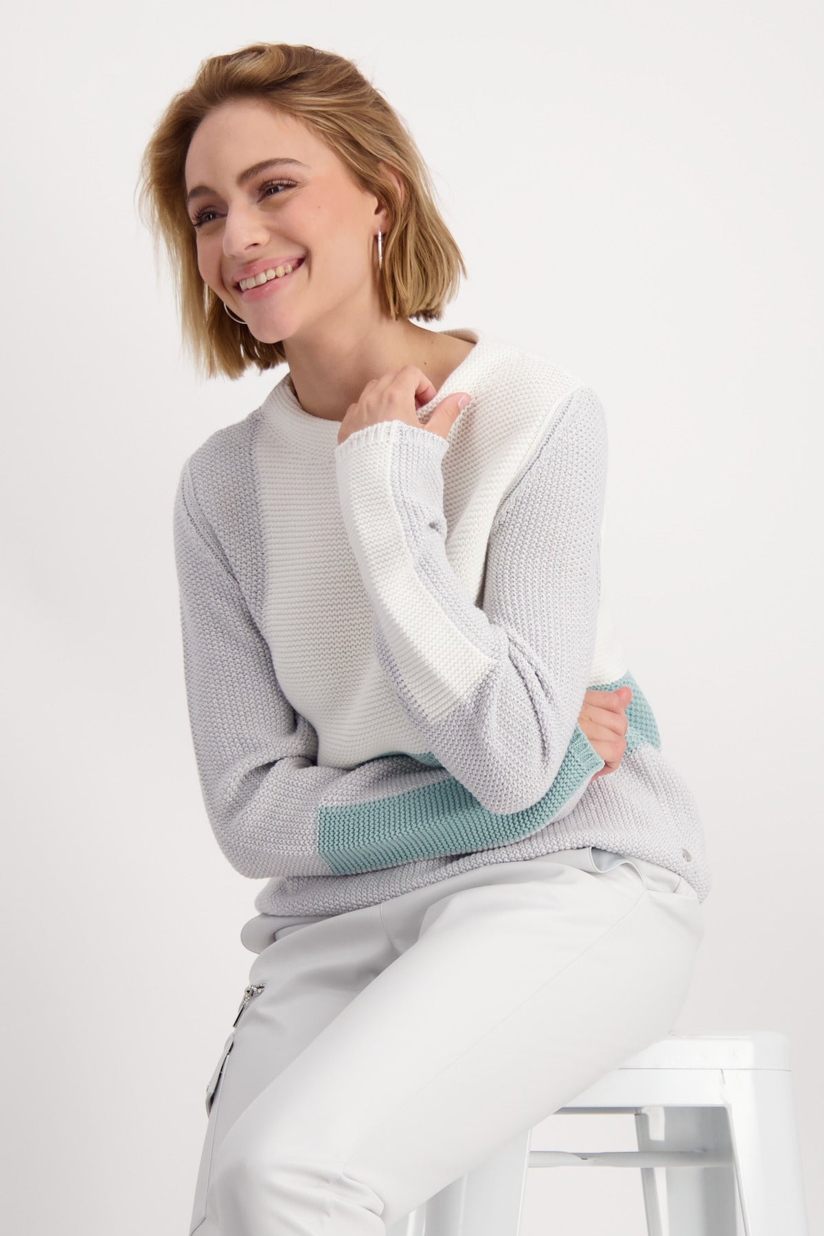 Monari Damen Pullover Chalk