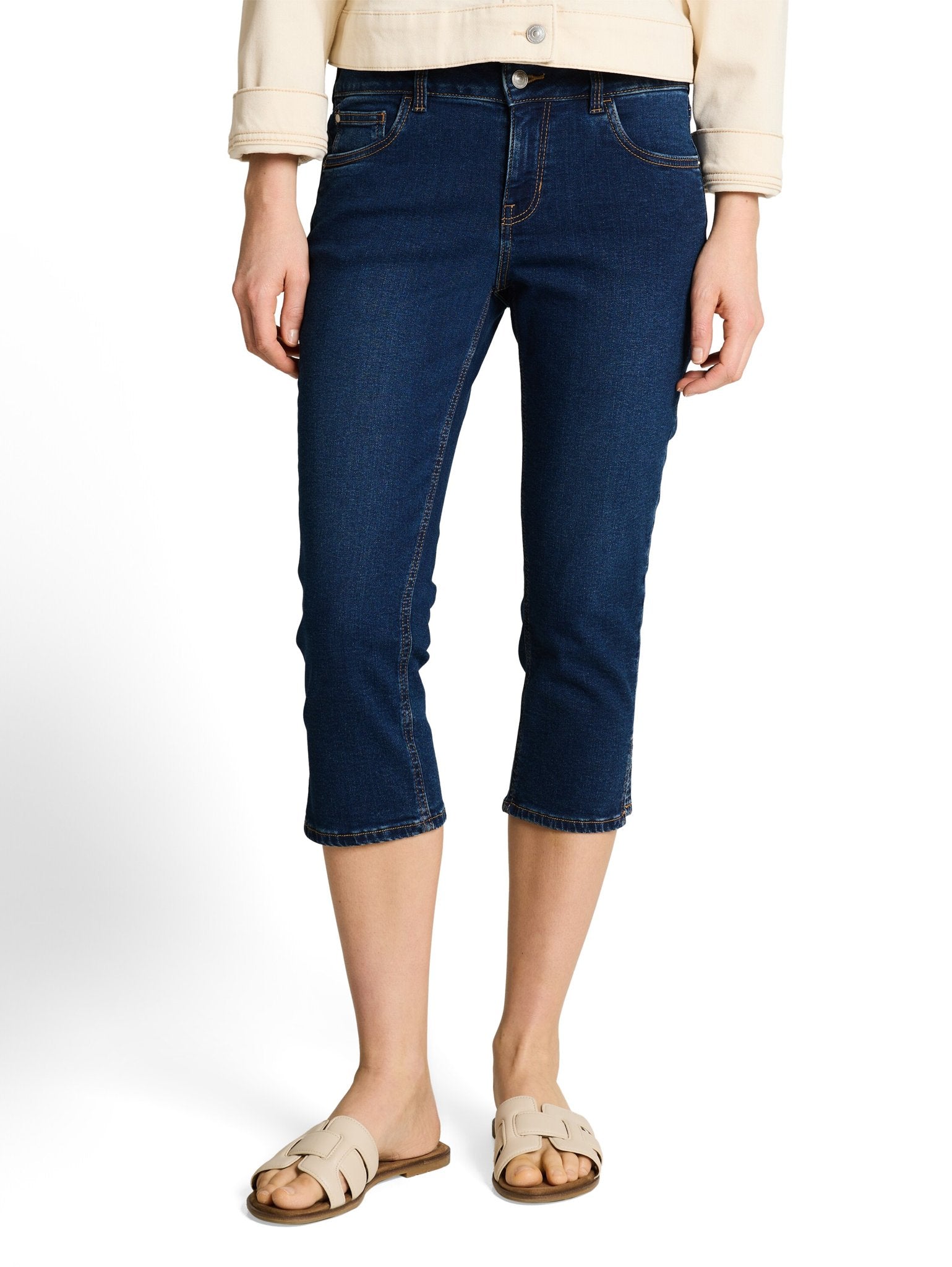 Tom Tailor denim Damen Shorts Used Dark Stone