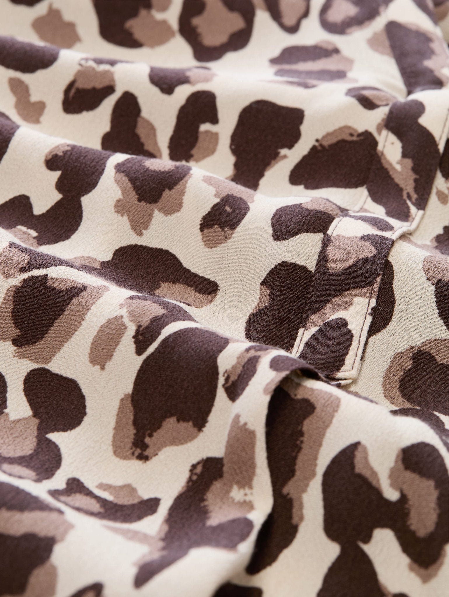 Tom Tailor Damen Blusen kurz Brown Beige Leo